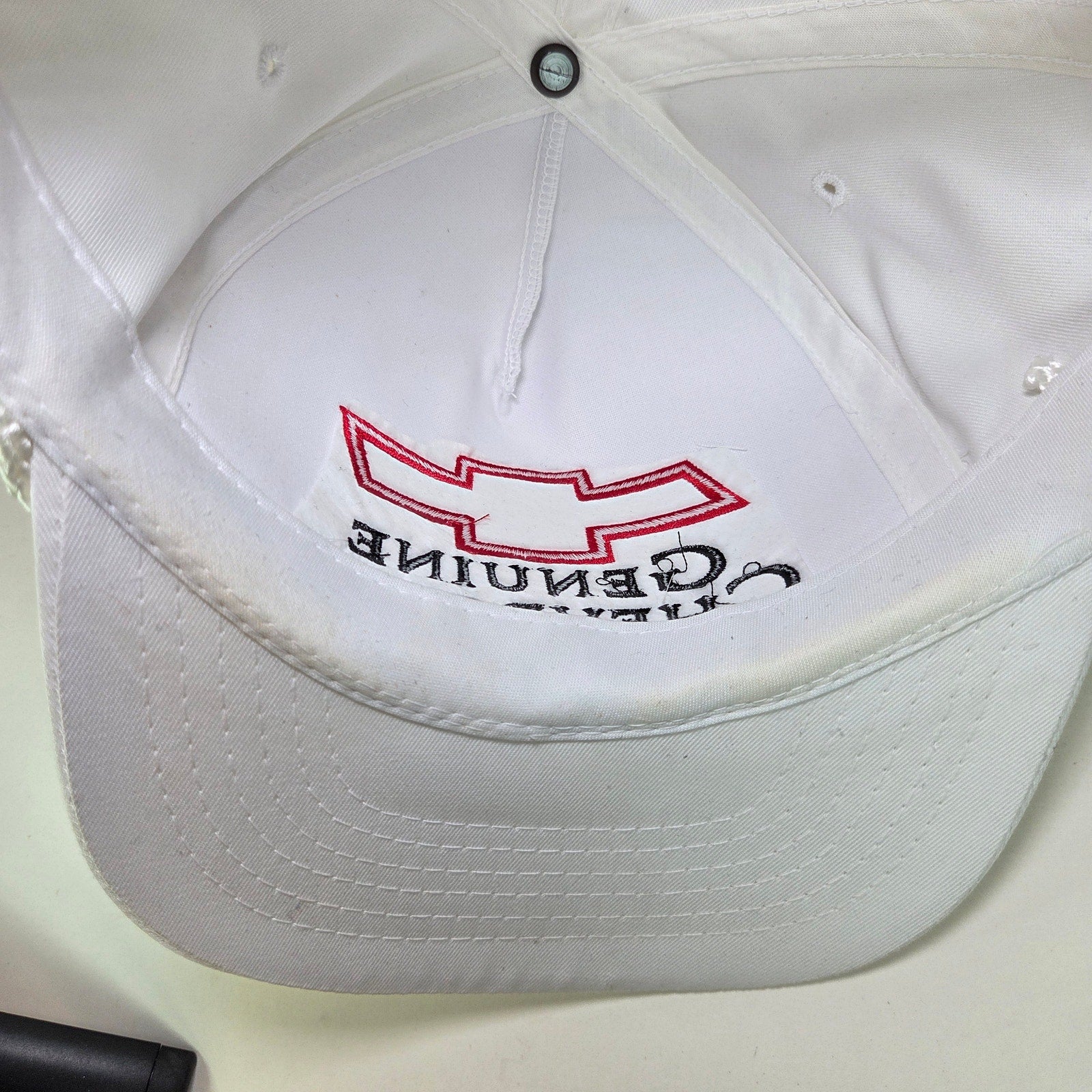 Vintage Chevrolet Genuine Chevy Logo Rope Snapback Hat White Red YoungAn OSFA