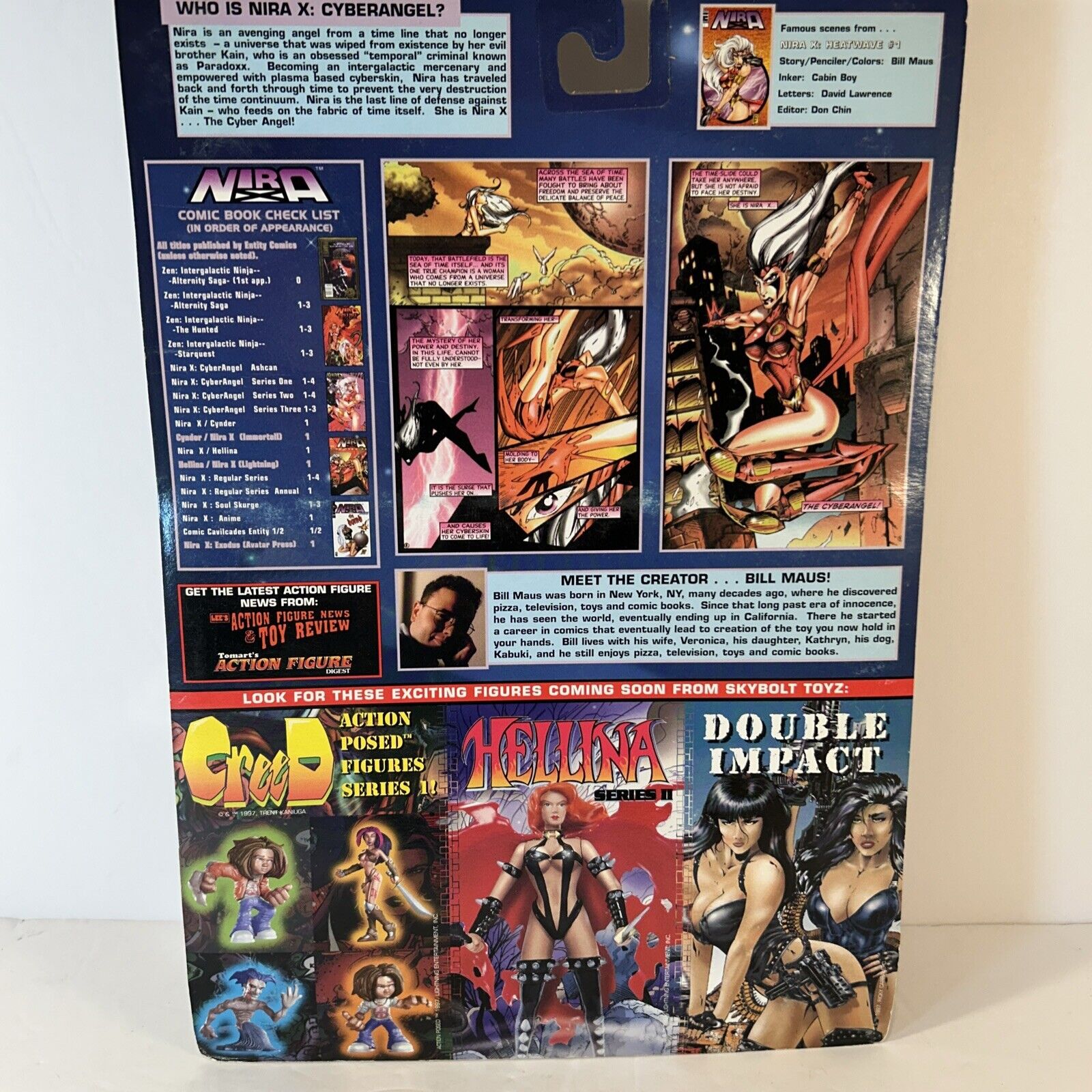 1997 Skybolt, Bill Maus NIRA X Cyber Action Figure Plasma, Glow, Platinum Hobby