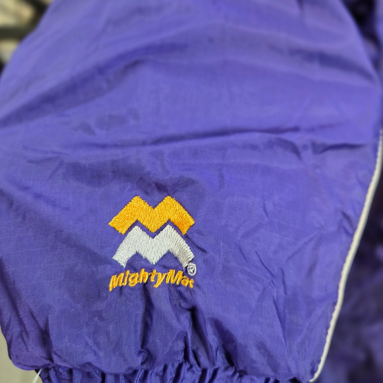 Vintage Minnesota Vikings Mighty Mac NFL Youth XL Hooded Windbreaker Jacket