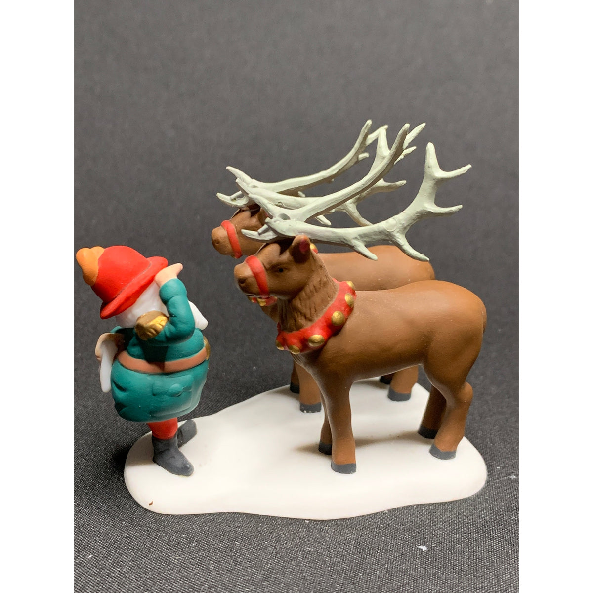 Dept 56 Reindeer Training Camp 56436 North Pole Series Set of 2 Retired 1998