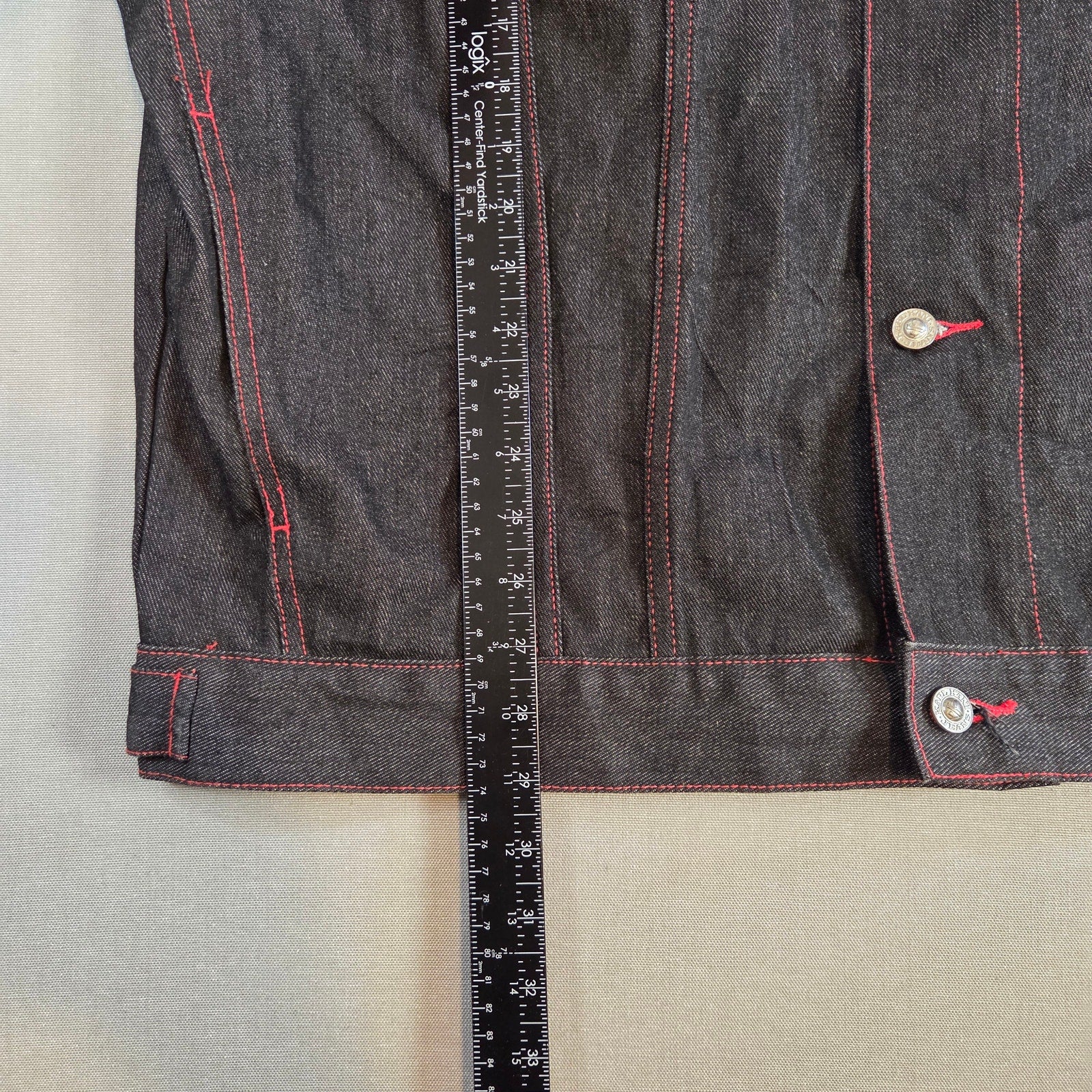 Karl Kani Jeans XXL Denim Jacket Hong Kong Made Vintage 90s Red Stitch