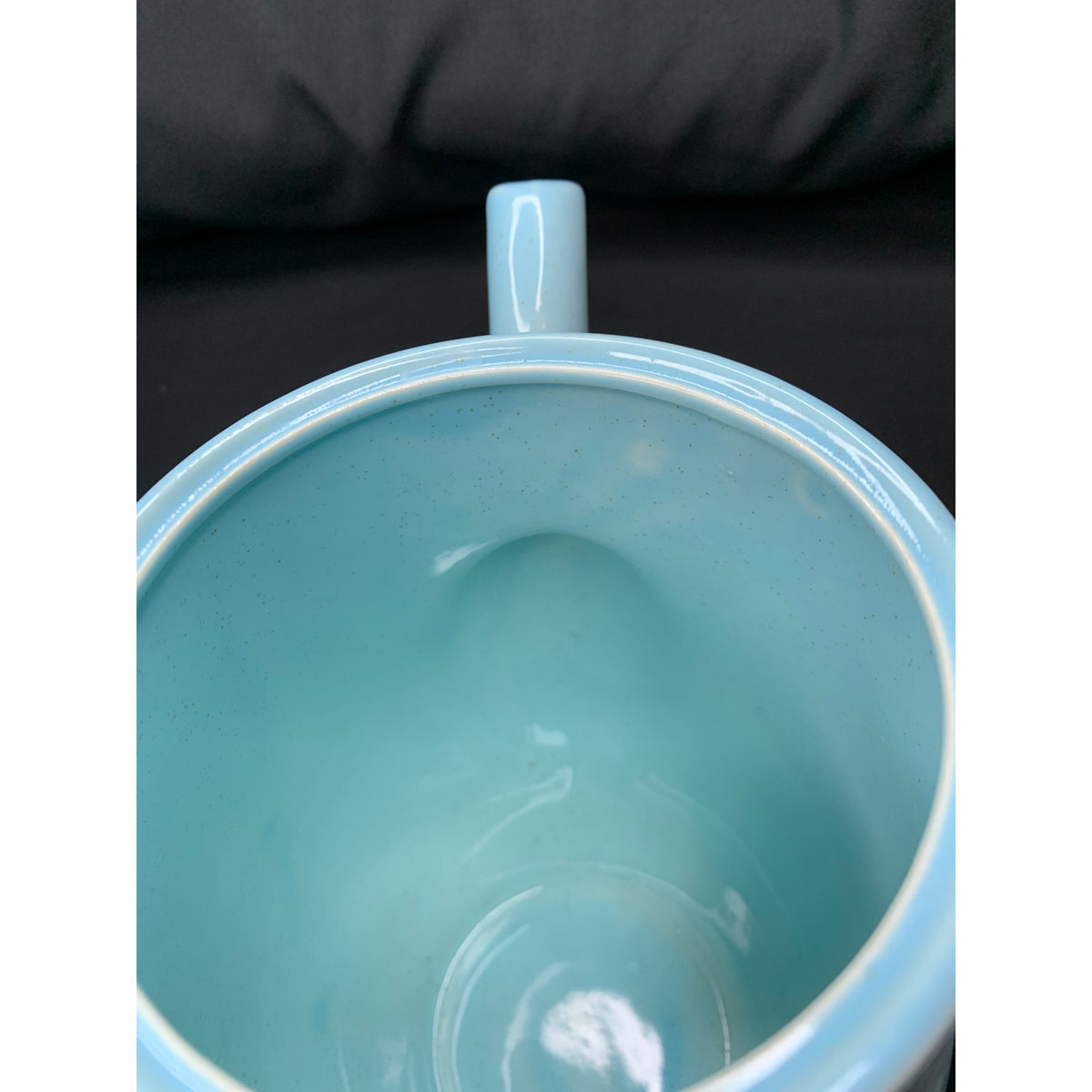 Blue Speckled Ceramic Coffee Tea Pot With Lid Retro Decor READ