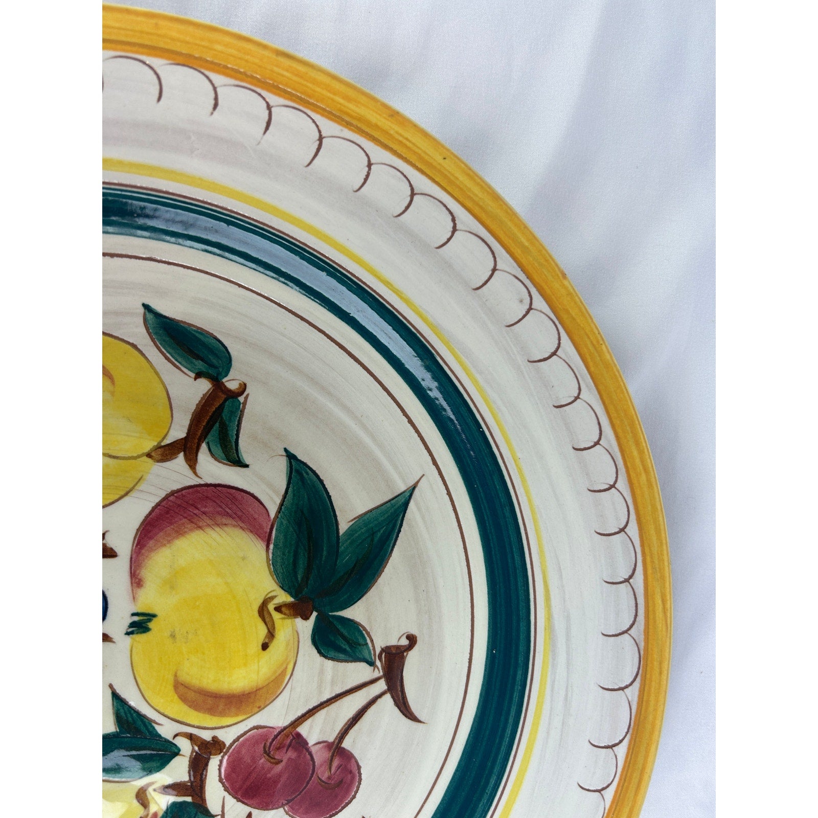 Stangl Pottery Fruit Platter Charger 14 Inch Hand Painted Trenton NJ
