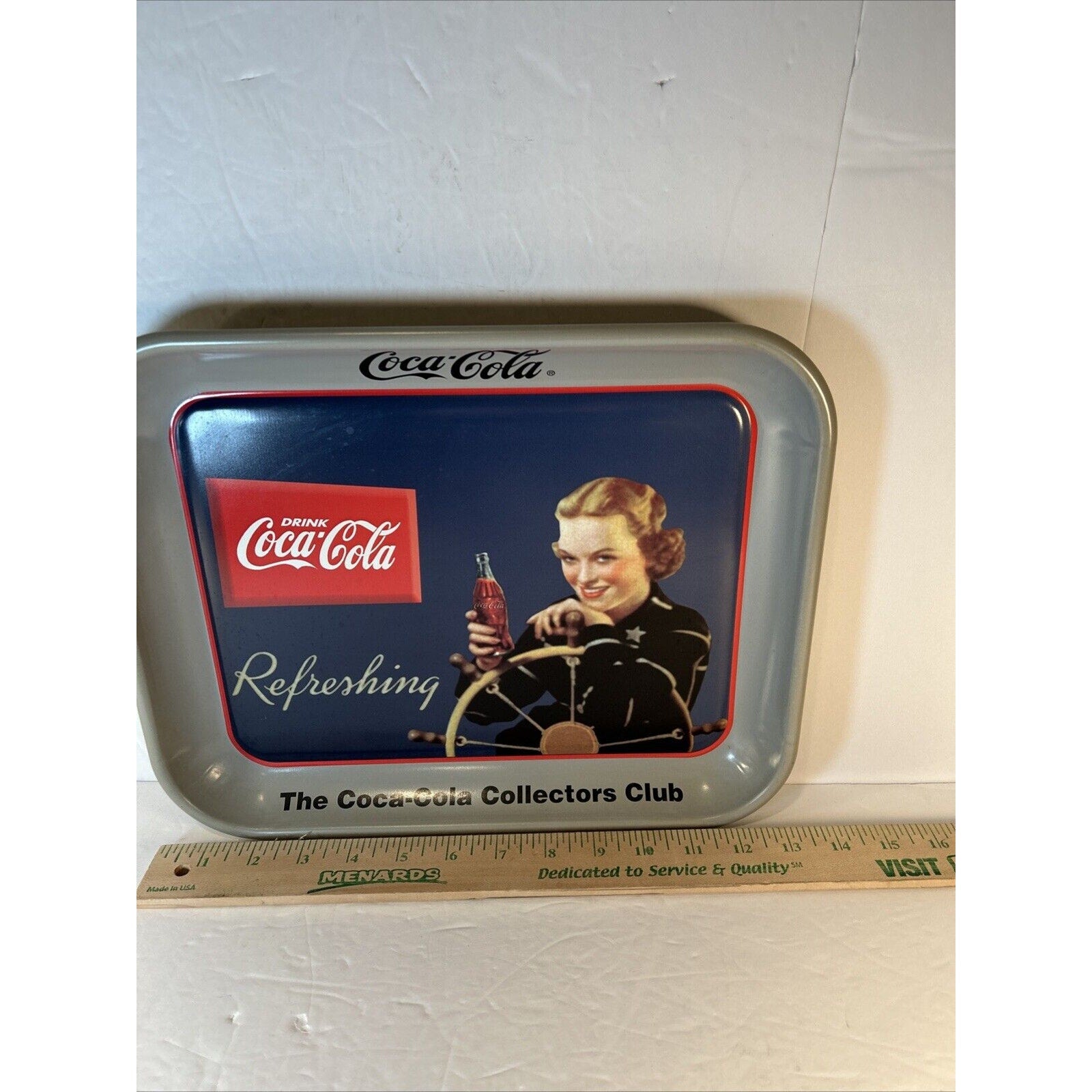 Coca-Cola Commemorative Tray 24th Collectors Club Convention Woman at Boat Wheel