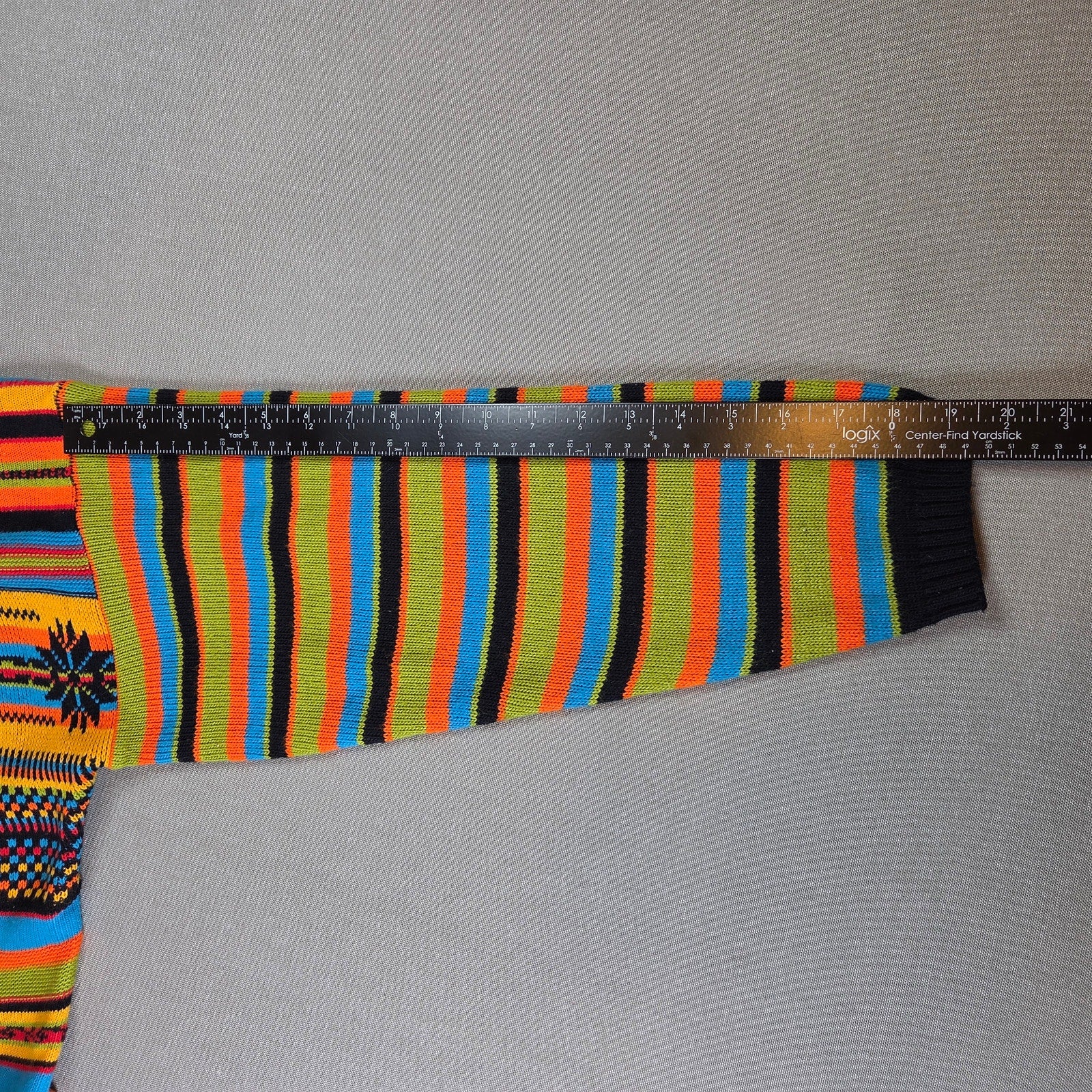 Clix! Vintage Southwestern Striped Knit Sweater Womens Large USA Pullover