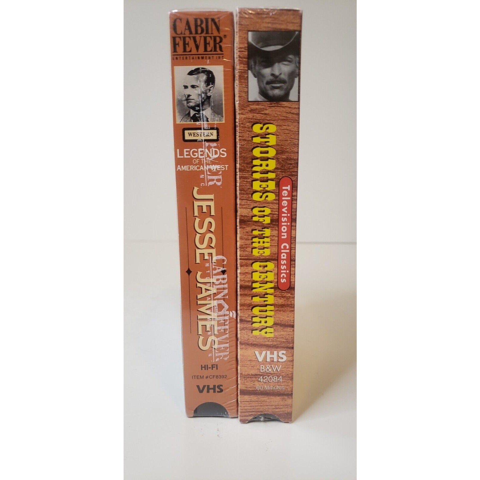 VHS New Lot of 2 - Jesse James Billy the Kid - Legends & Stories of the Century