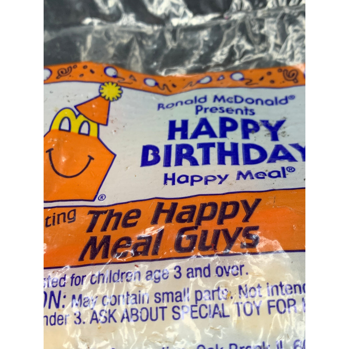1994 McDonalds Happy Birthday Happy Meal Guys #15 Toy Sealed Vintage