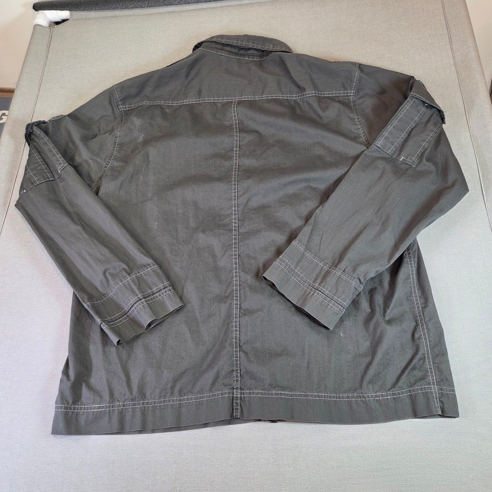 Calvin Klein Full Zip Cotton Jacket Men’s XL Green Lightweight Casual Outerwear