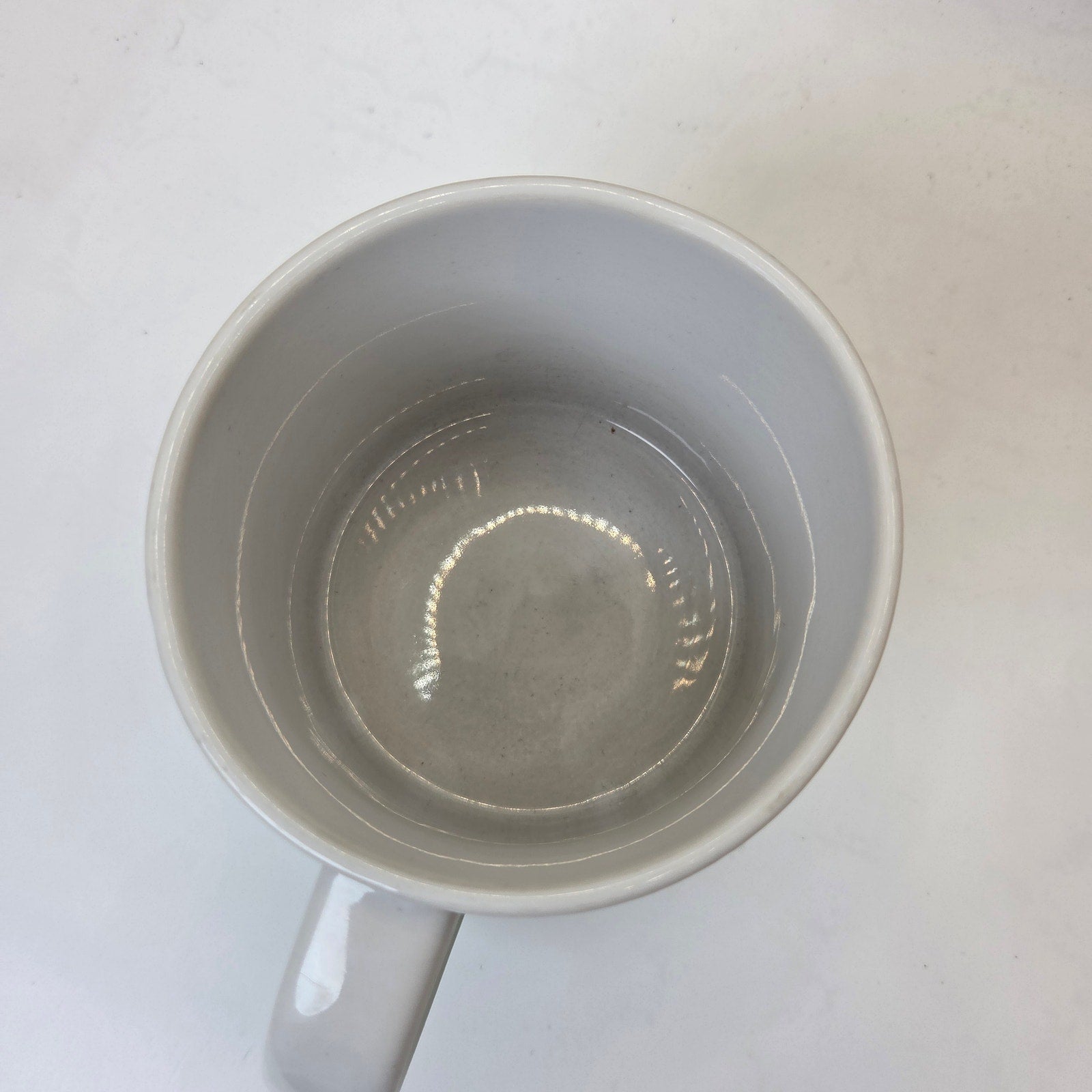 Starbucks 2014 Mint Green White Ribbed Textured 14oz Ceramic Coffee Mug