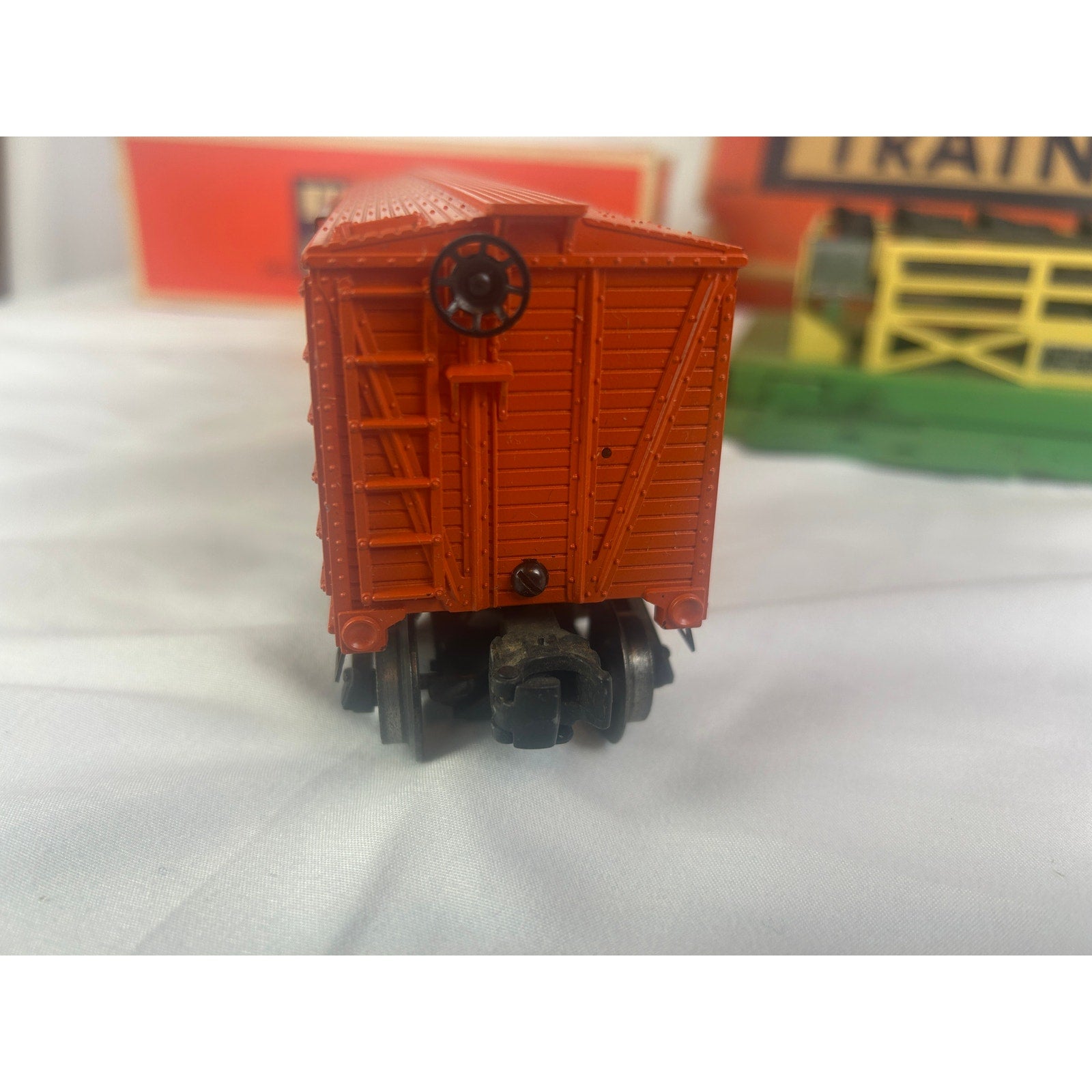 Vintage Lionel 3656 Stockyard Cattle Car Set w Ramp Cows Box Lot
