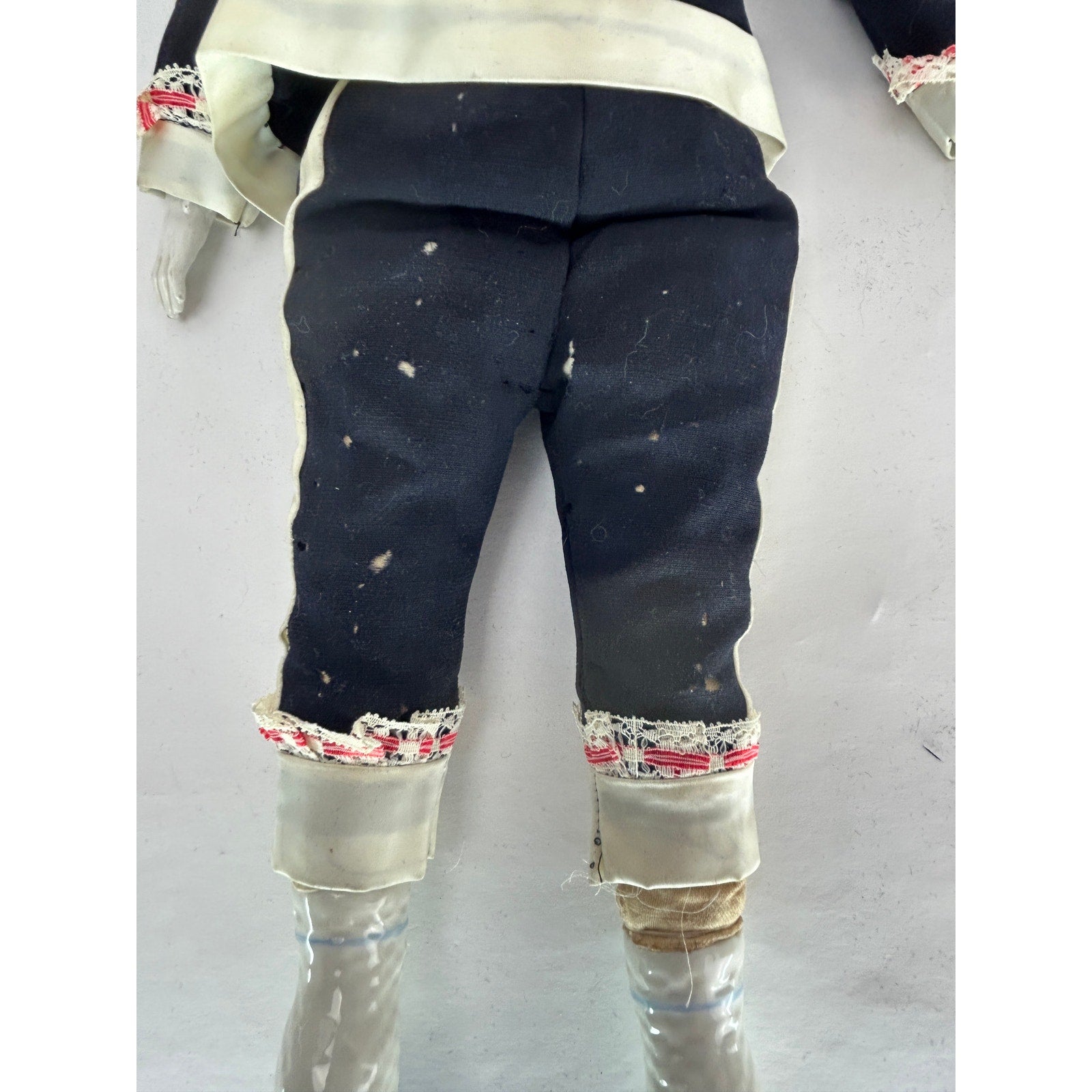 Antique 24" China Boy Doll c1880s Unmarked Cloth Body Provenance Attached