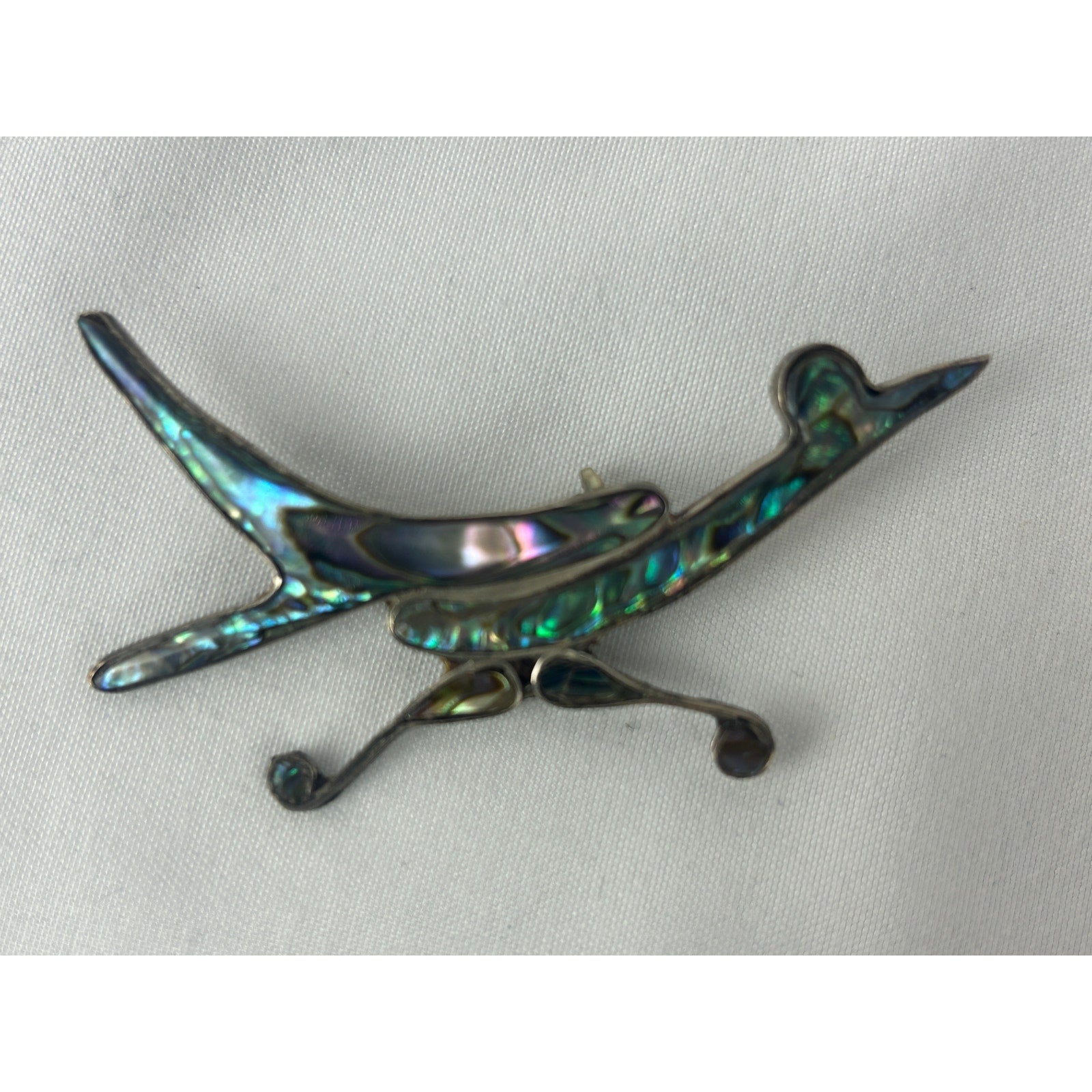 Mexico 925 Sterling Silver Abalone Vintage Brooches Mid Century Modern Lot 4