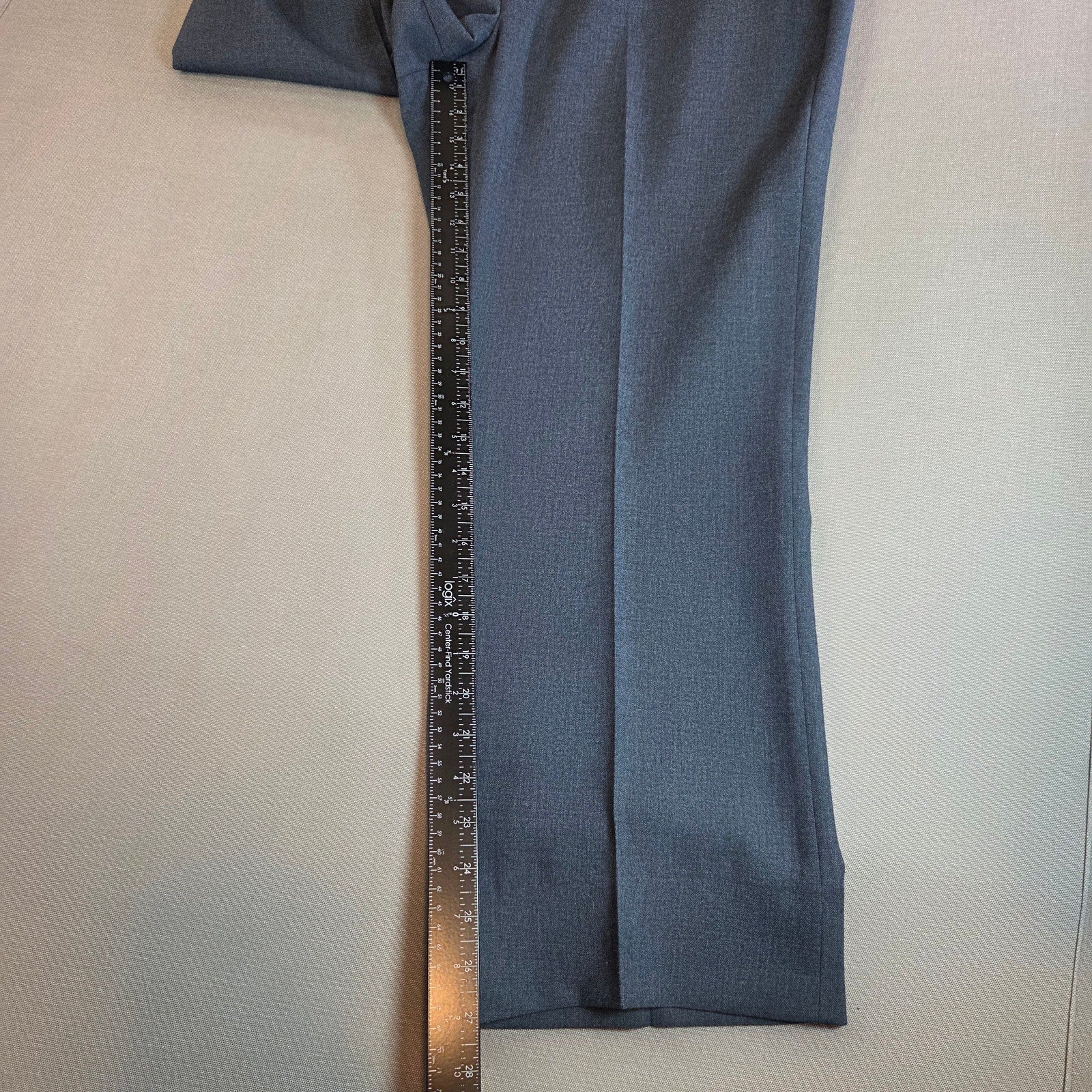 Vintage USA Made Pleated Dress Pants Gray Slacks 38x27 Classic Fit