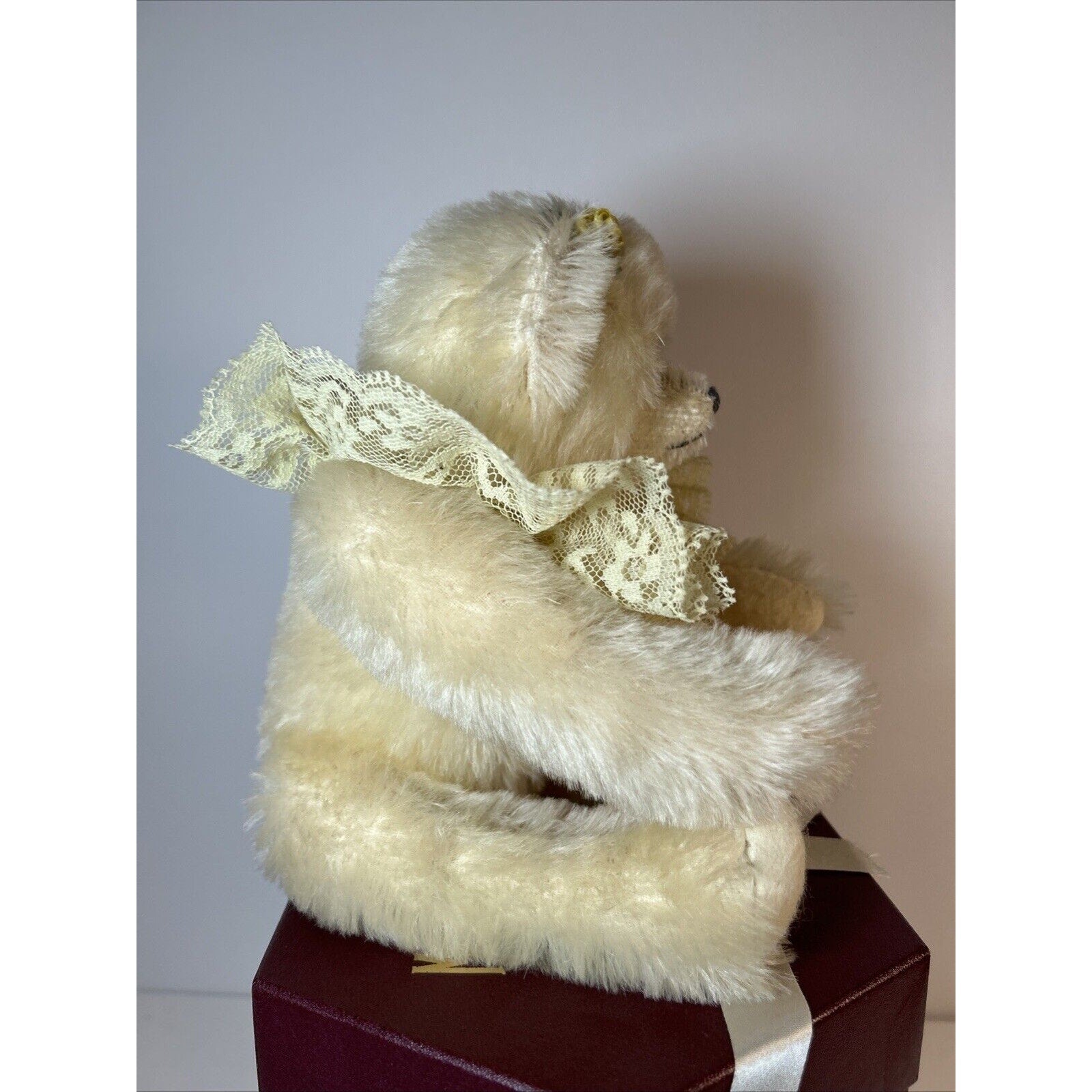 Merrythought Daisy Cranberry Hat Box Bear Mohair Ltd Ed 36/1000 UK 1994 w/ Tags