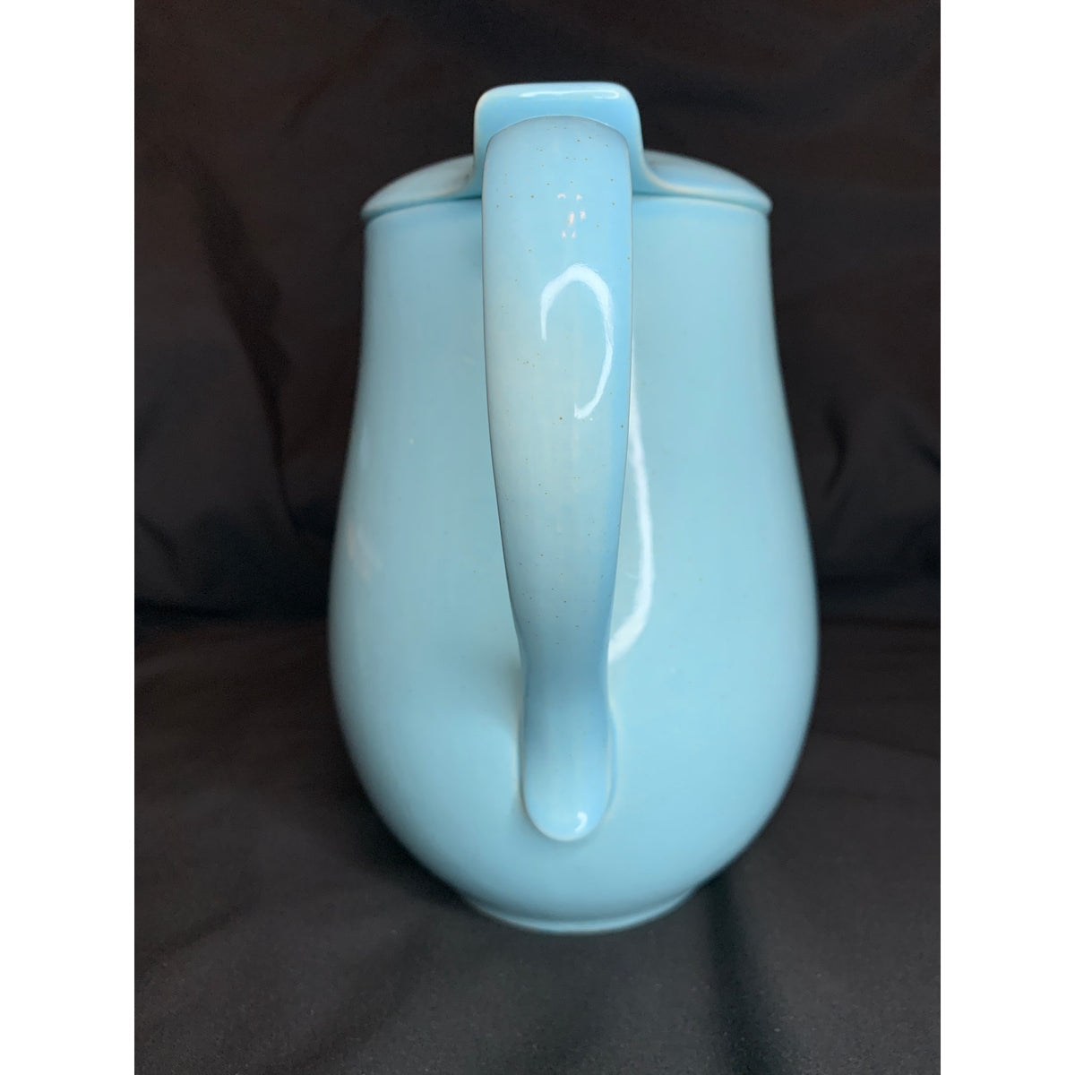 Blue Speckled Ceramic Coffee Tea Pot With Lid Retro Decor READ