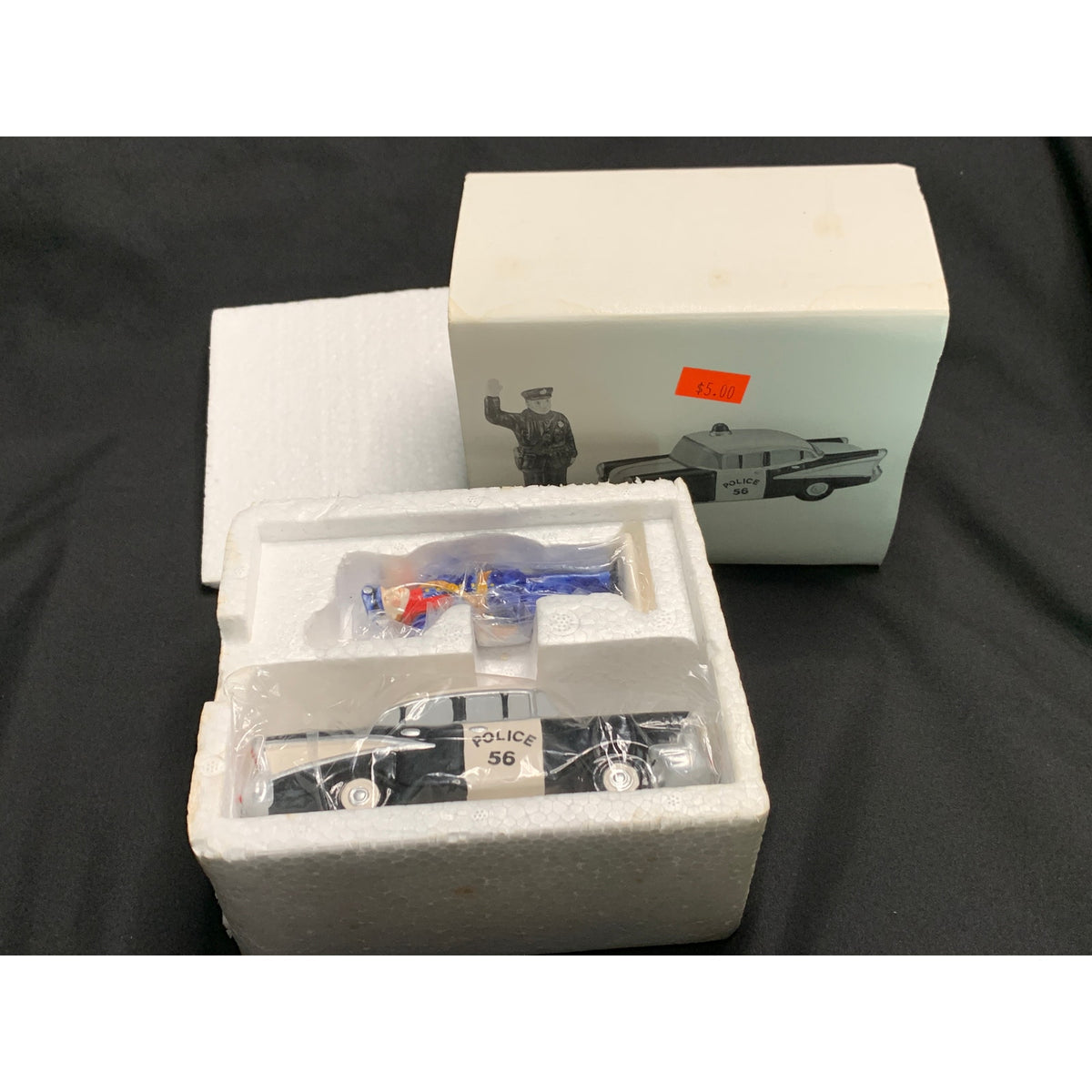 Department 56 Snow Village Calling All Cars 5174-8 Police Car Officer Retired