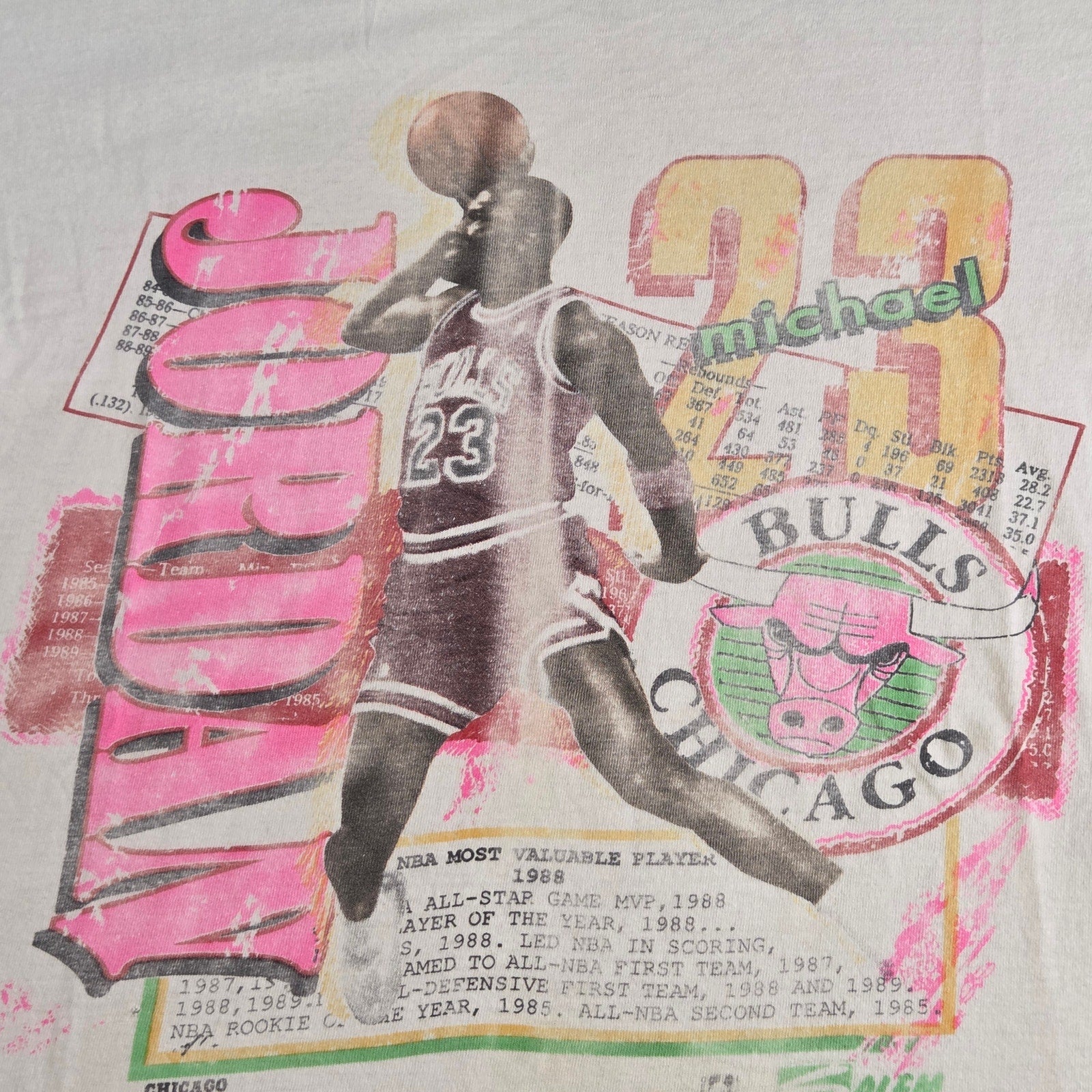 Michael Jordan Chicago Bulls Vintage Salem Sportswear Tee XL 80s MVP USA
