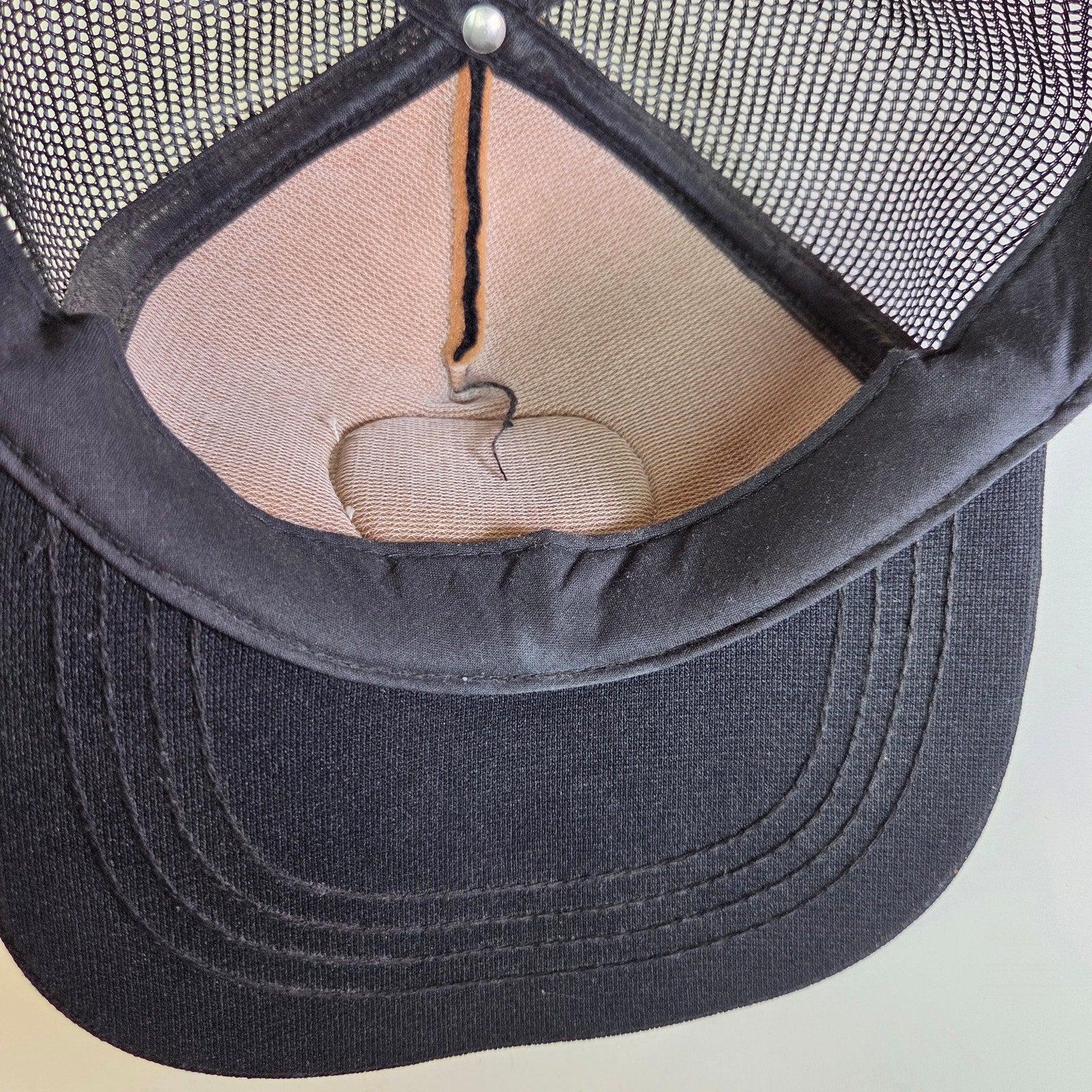 Vintage NRA Eagle Logo Trucker Hat Gold Oak Leaf Snapback Cap Rare 80s