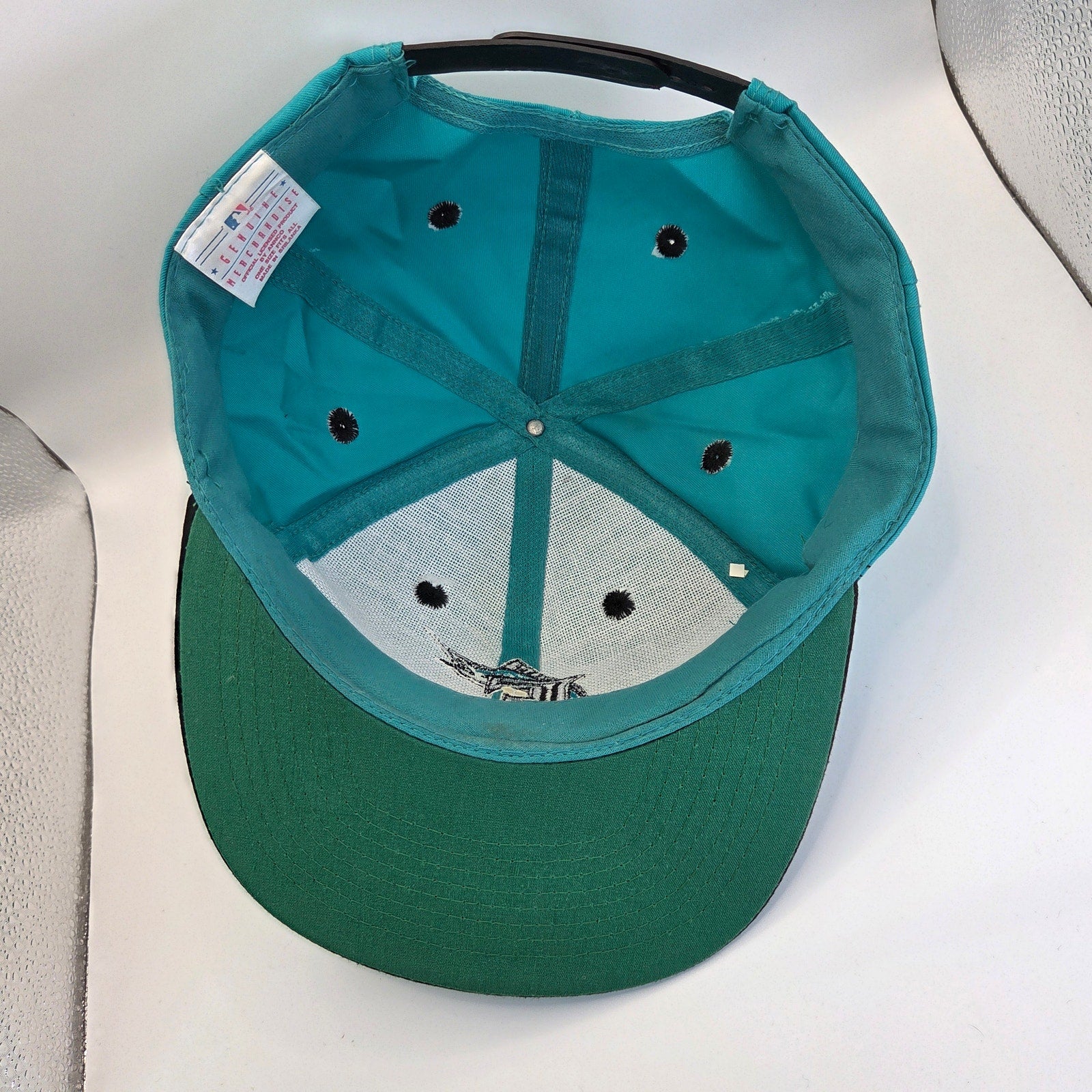 Vintage MLB Florida Marlins Snapback Baseball Cap Teal Black Annco Sri Lanka