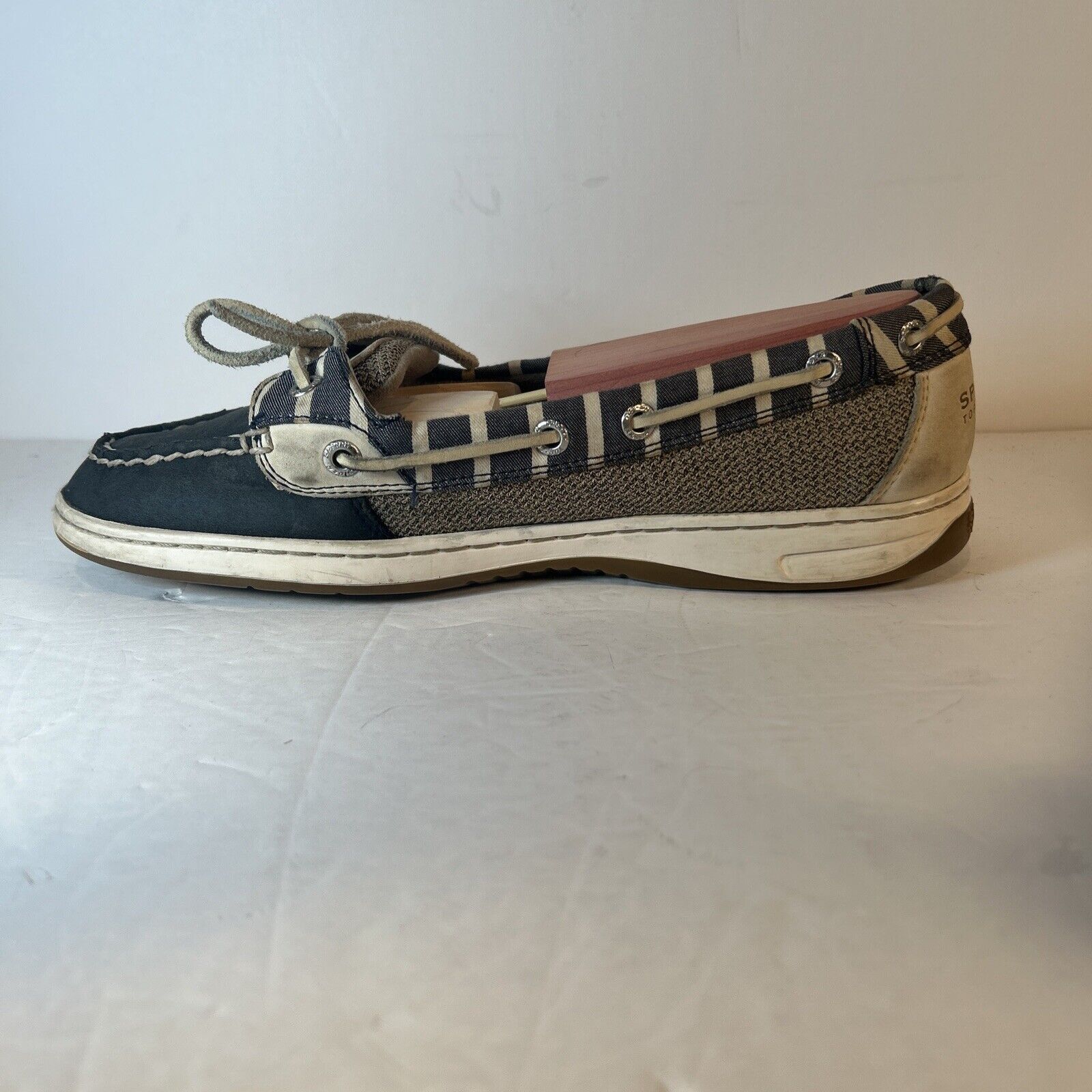 Sperry Top-Sider Angelfish Boat Shoes Gray Breton Stripe Women’s 9.5M