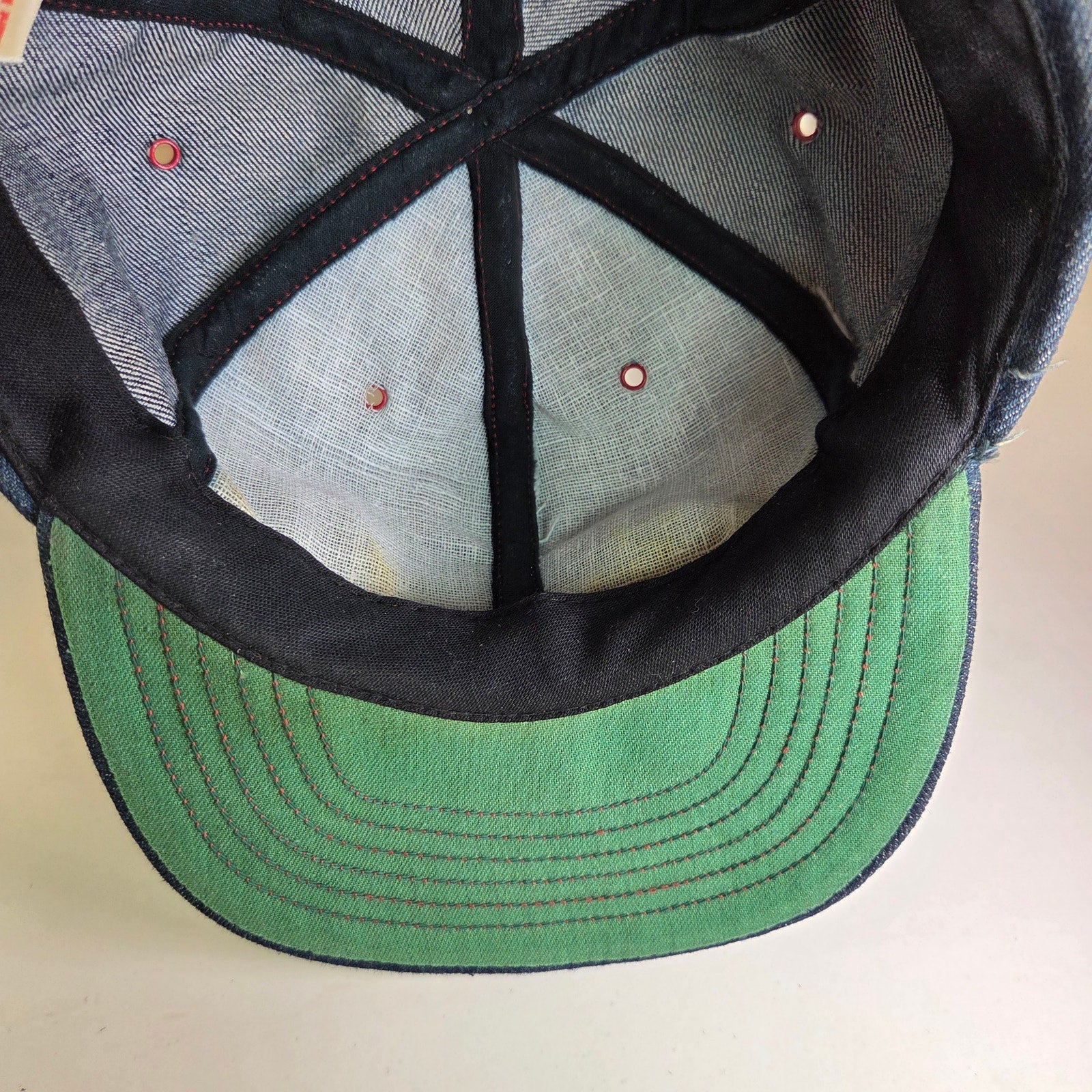 Vintage Budweiser Denim Snapback Hat 80s West-Chester St Louis USA Made Beer Cap