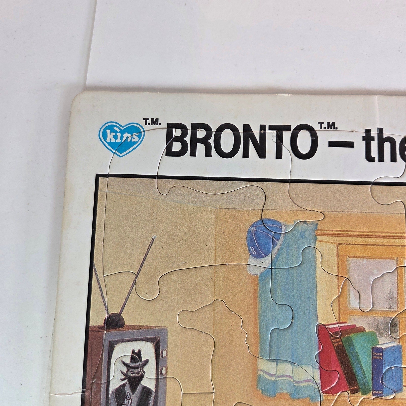 Vintage 1985 Bronto the Loveable Dinosaur Tray Puzzle No.112 Kids 15x12