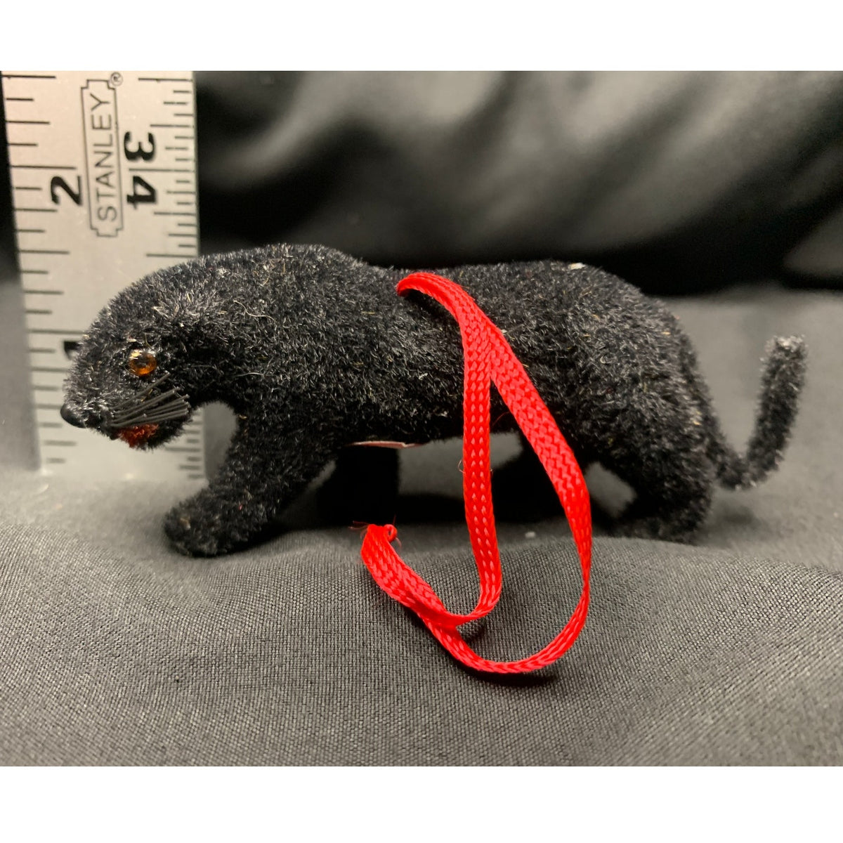 Vintage Wagner Handwork Black Panther Flocked Figurine West Germany 1966-1983