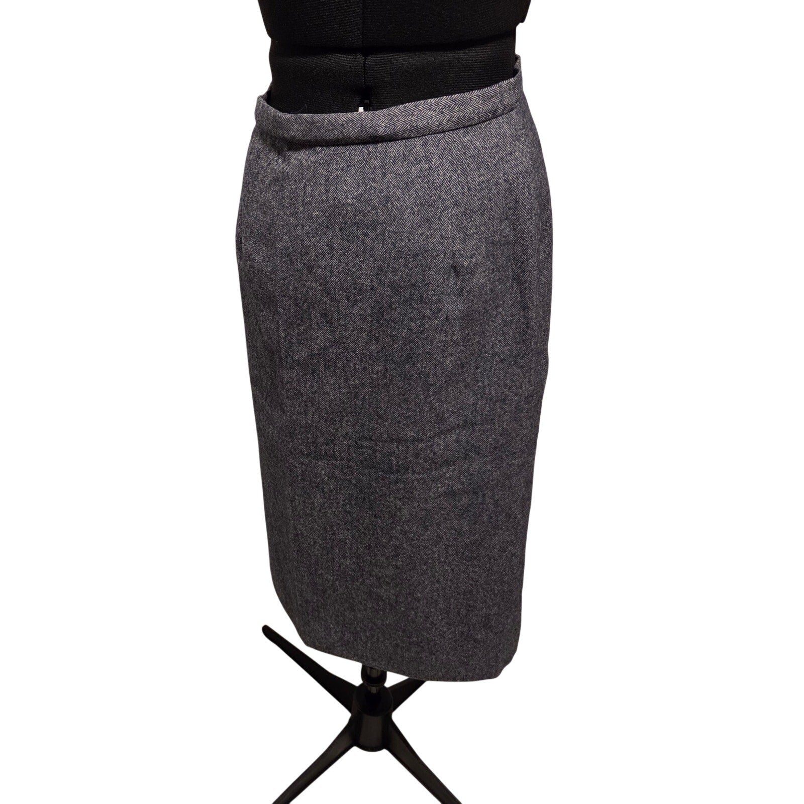 Pendleton Virgin Wool Skirt Womens 10 Herringbone USA Vintage Midi A Line