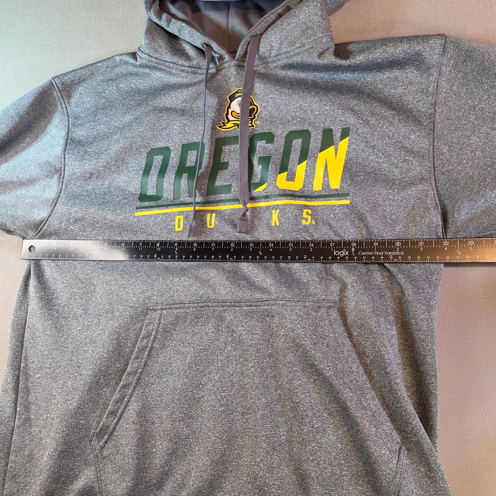 Champion Oregon Ducks Hoodie Gray Pullover Sweatshirt Men’s Size L
