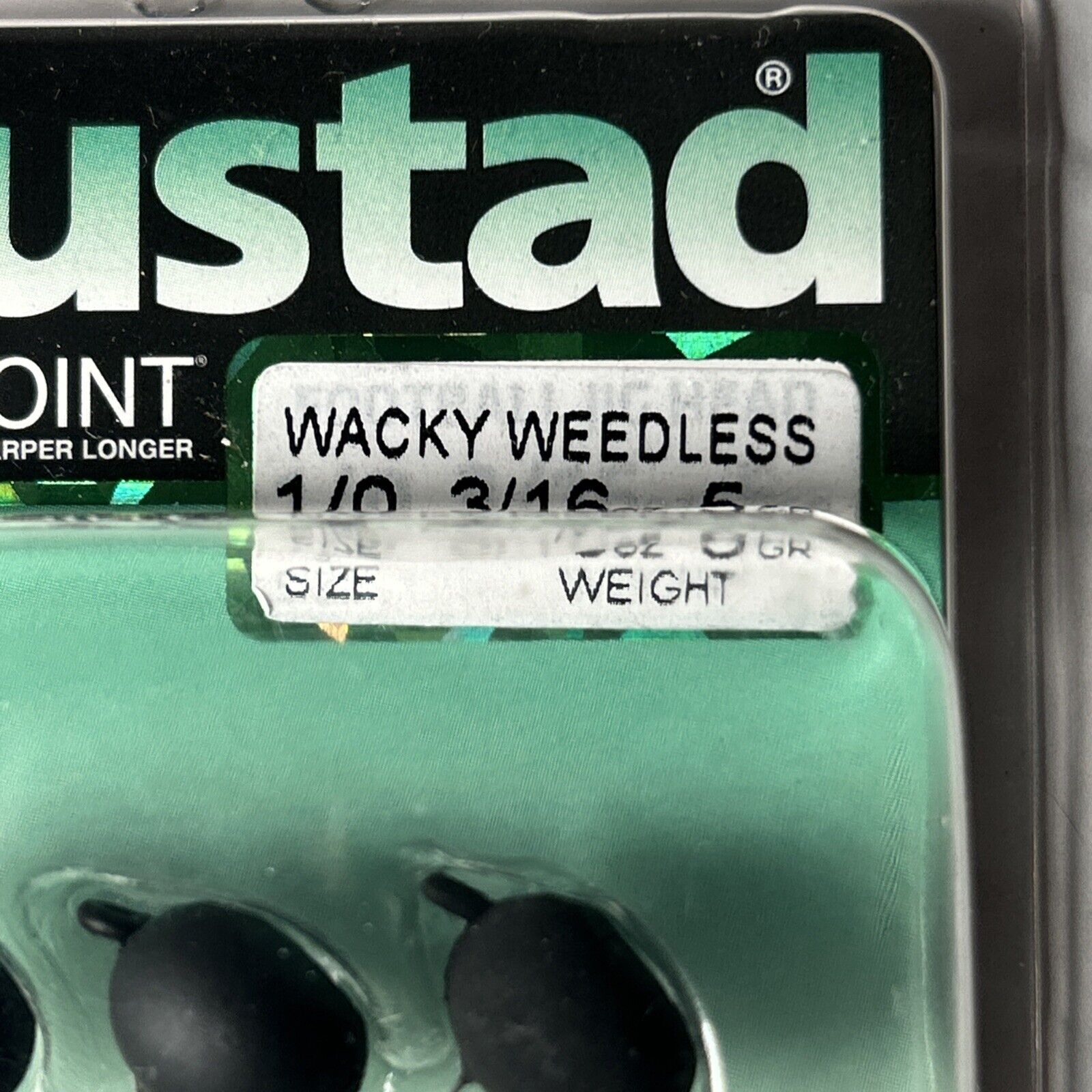 Mustad WWH102-3/16-size- 1/0 Wacky Weedless Jig Head 3/16 oz