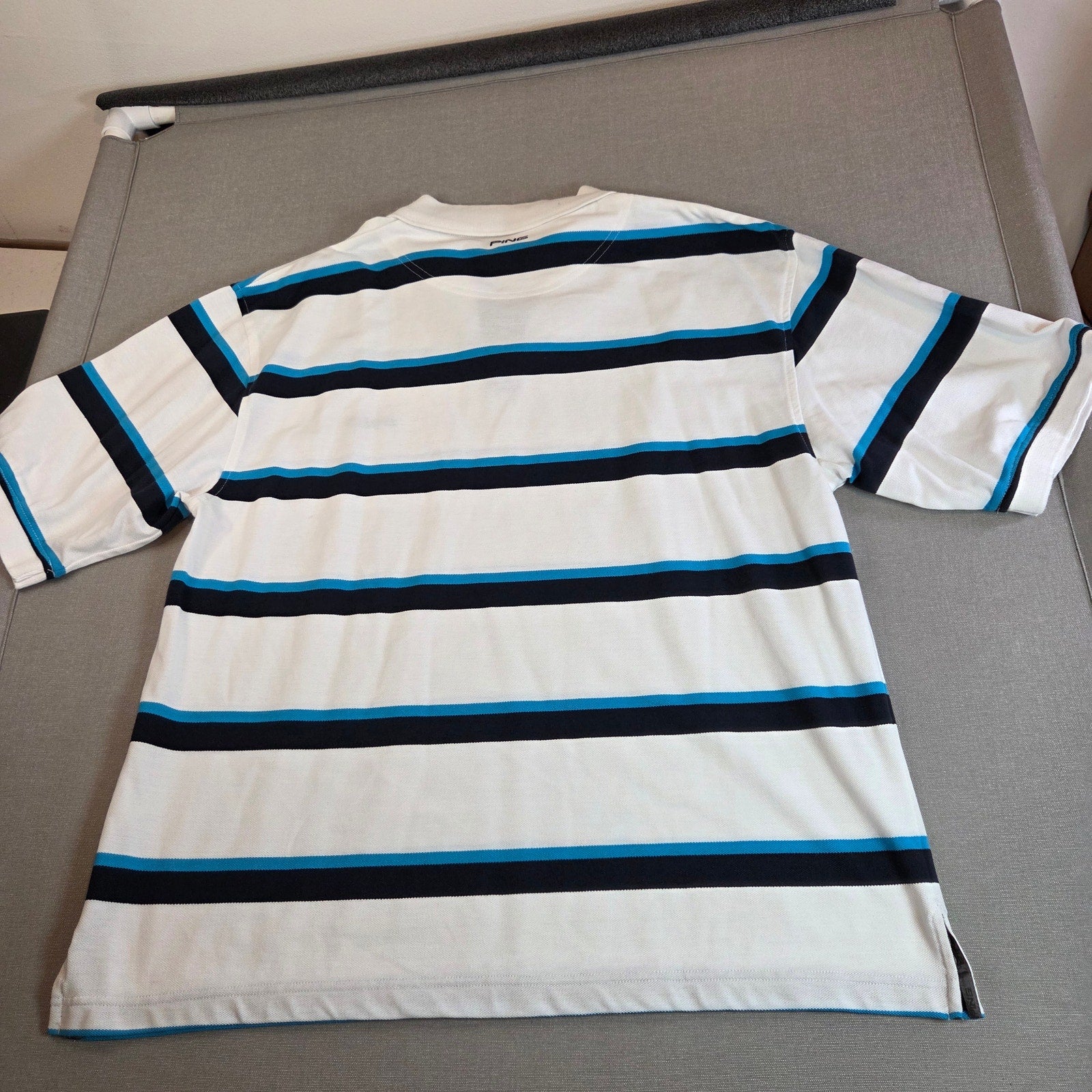 PING Collection Stripe Golf Polo Shirt Men’s XXL Cotton Blend Performance Top