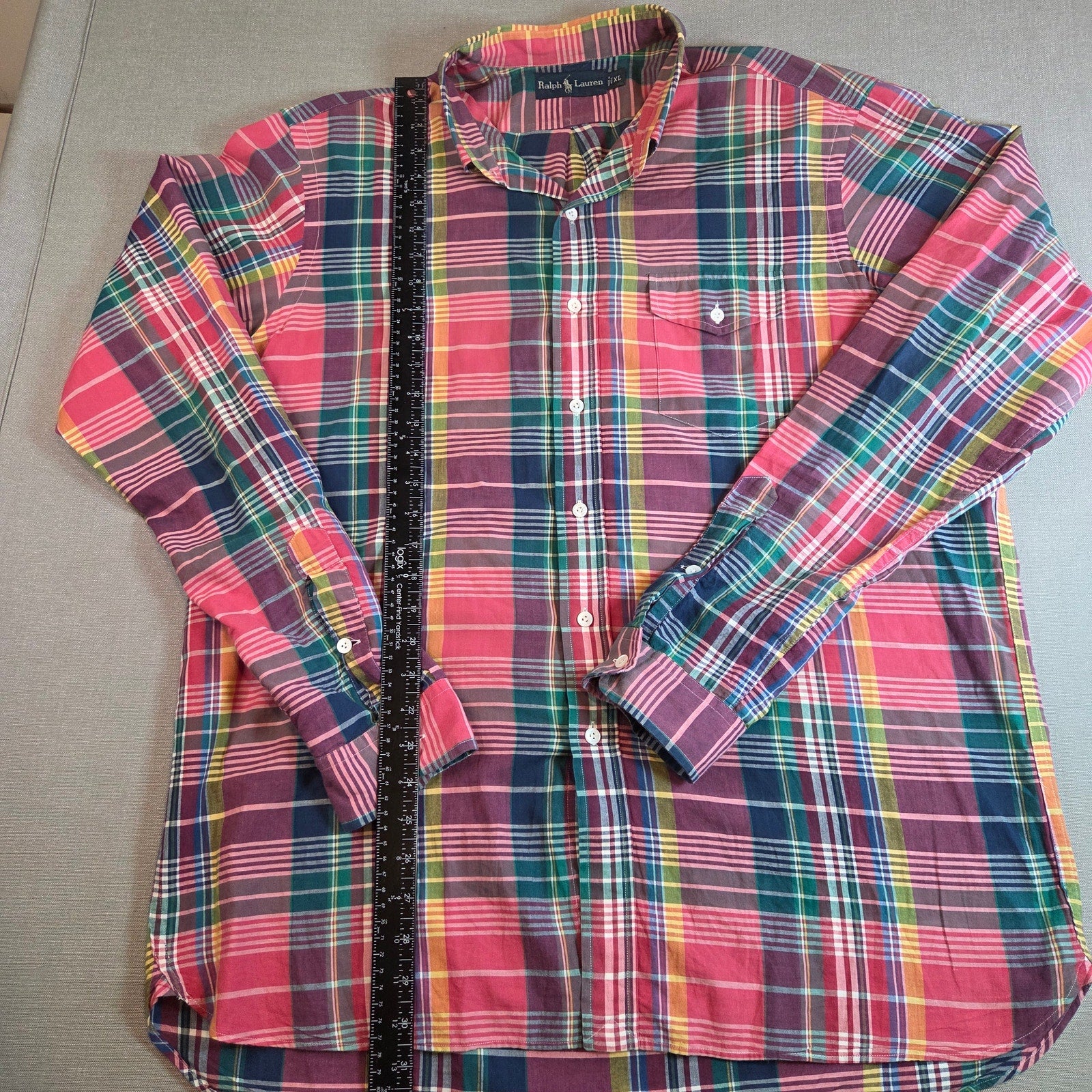 Polo Ralph Lauren XL Plaid Cotton Button Down Shirt Long Sleeve Multicolor