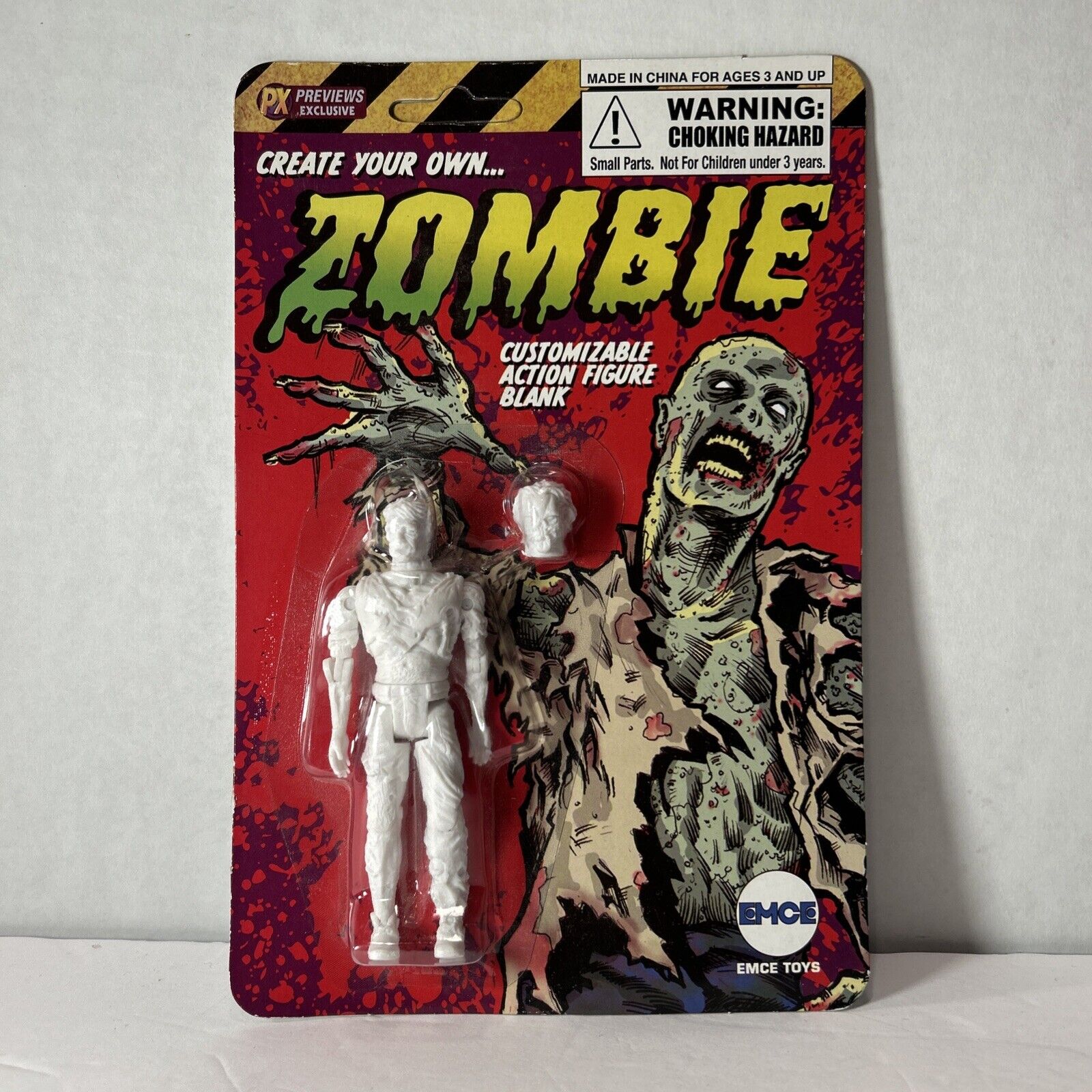 Create Your Own Zombie Customizable Action Figure Blank New In Package EMCE TOYS