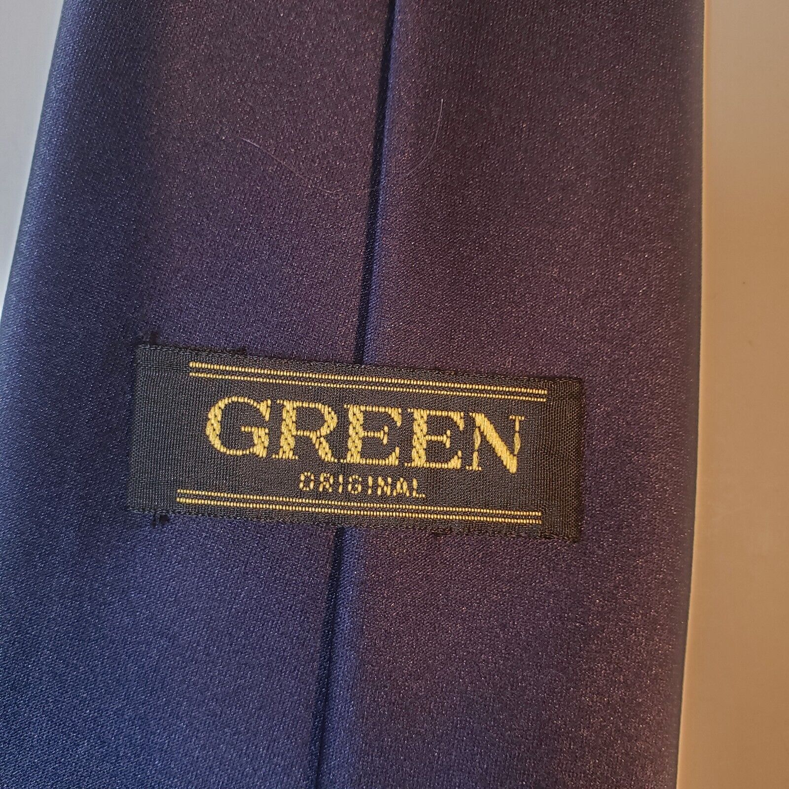 Green Original Solid Navy Blue Tie Made in Korea