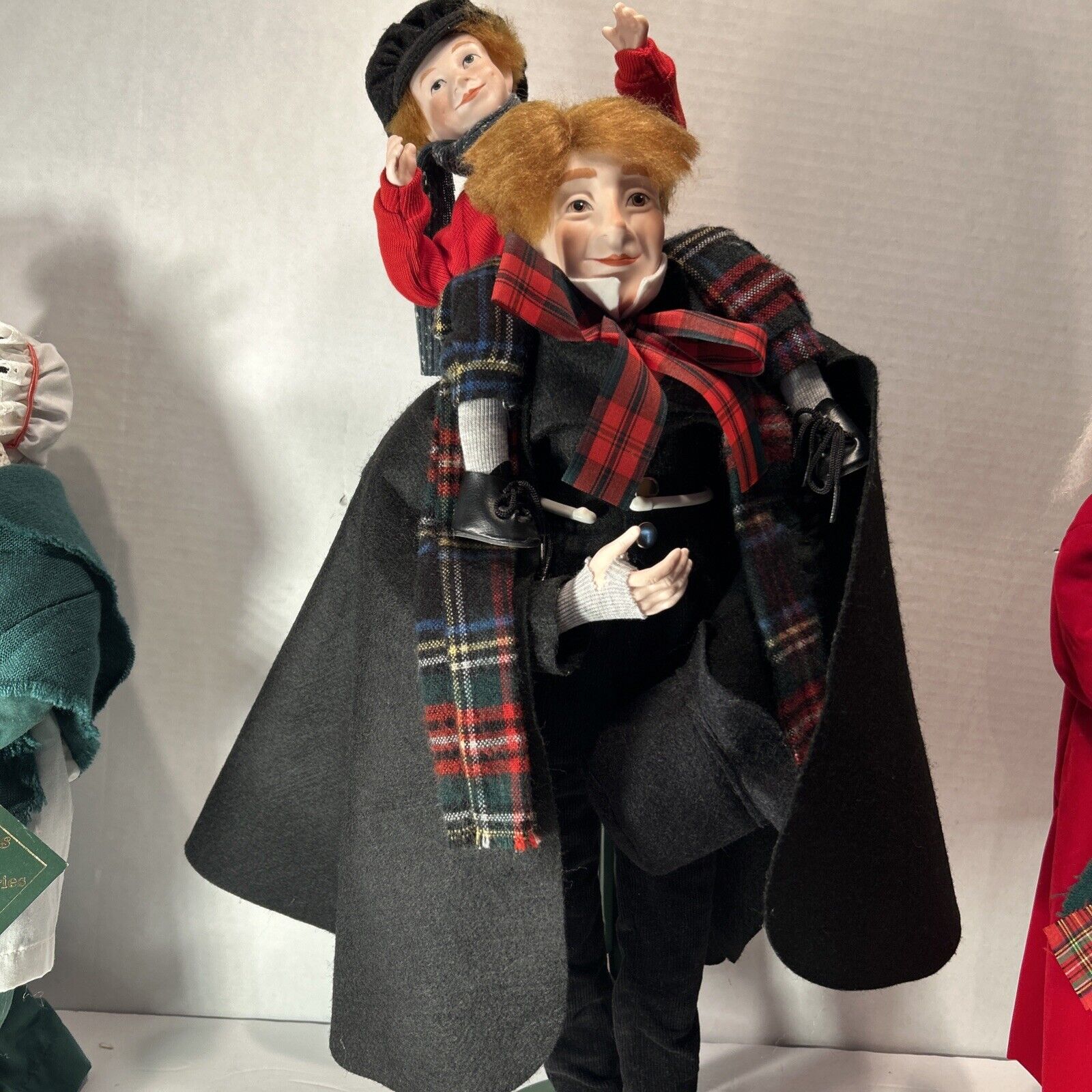 Dept 56 A Christmas Carol Porcelain Doll Set of 4 1987 Scrooge Cratchit Tim