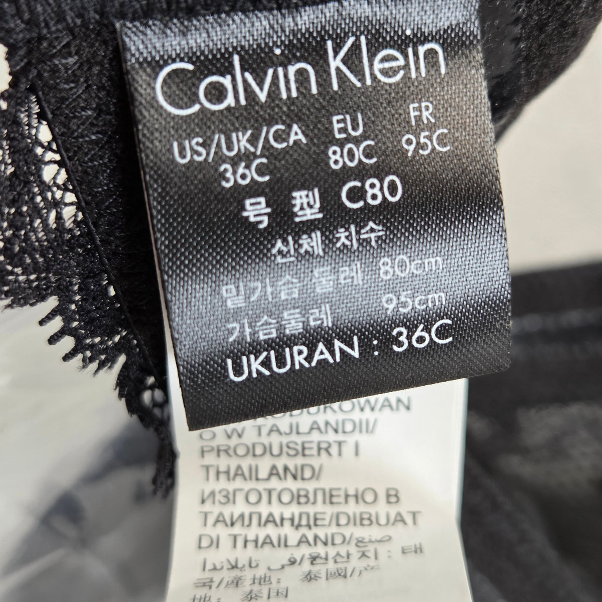 Calvin Klein Seductive Comfort Strapless Multiway Bra 36C Black QF1437 NWT