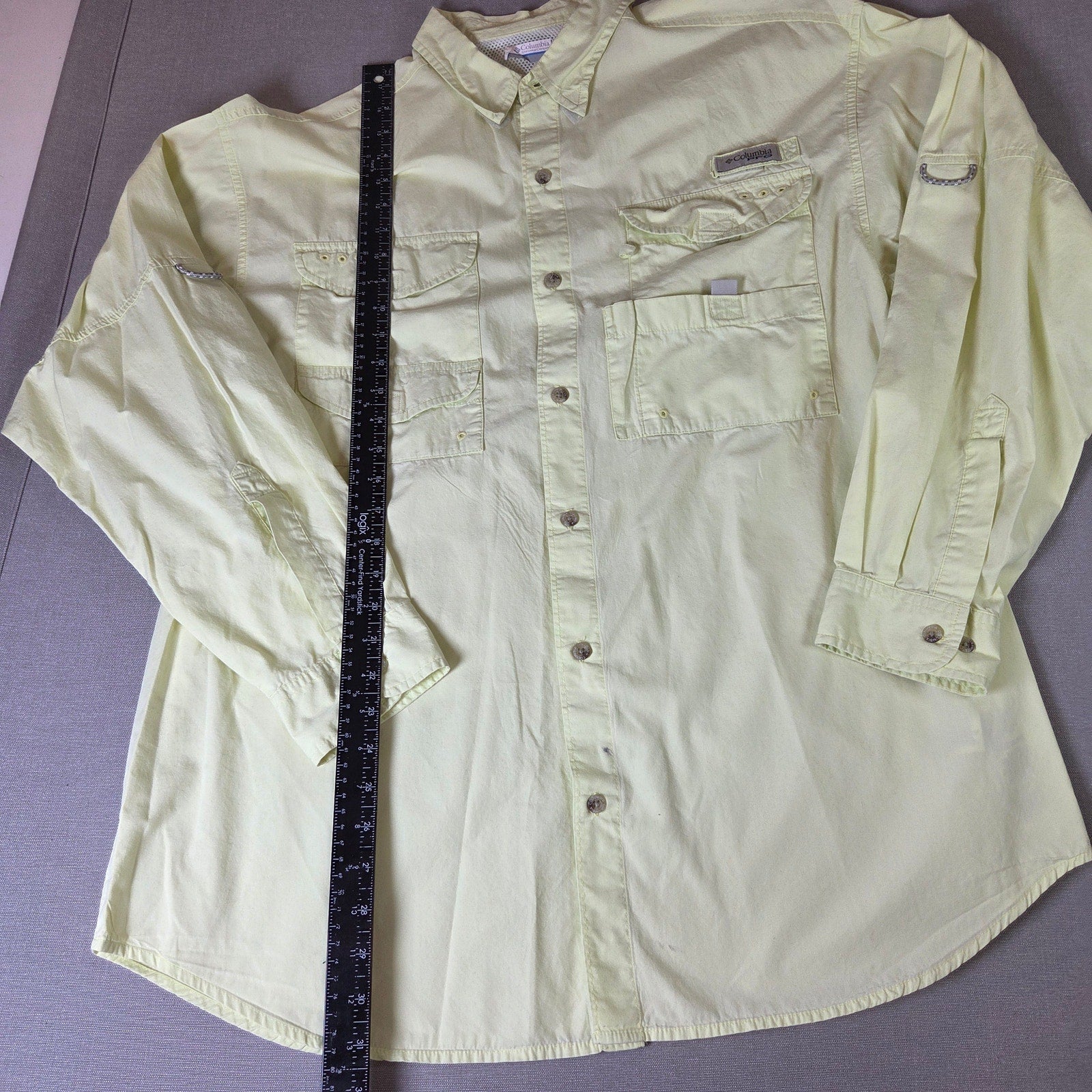 Columbia PFG Men’s L Long Sleeve Button Down Fishing Shirt Vented
