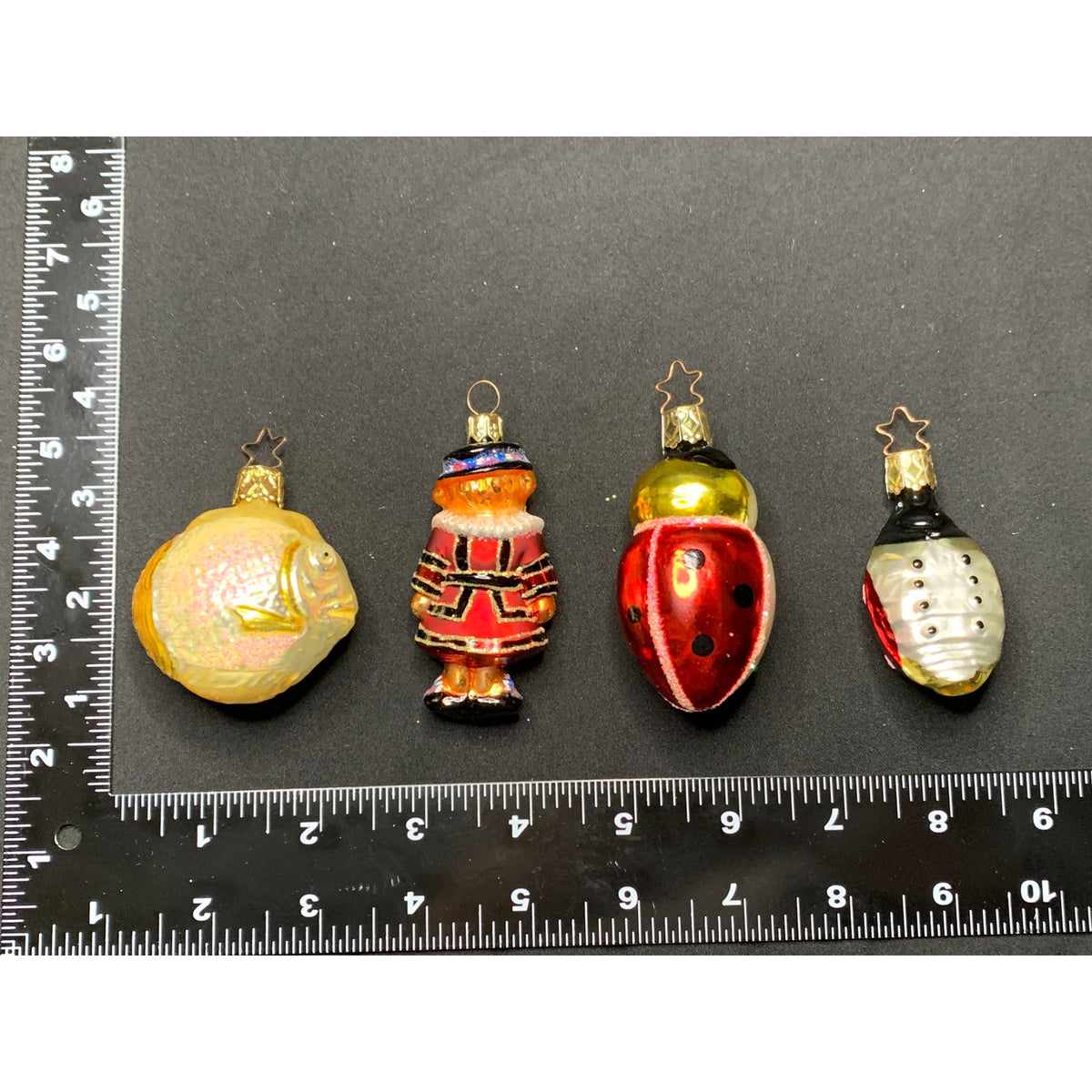 Christopher Radko Old World Christmas Glass Ornament Lot 12 Whiskers Beefeater