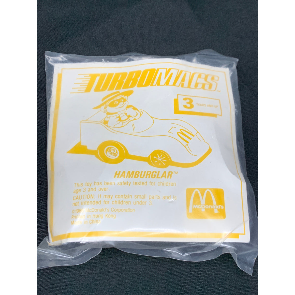1988 McDonald's Turbo Macs Hamburglar Pull Back Car Happy Meal Toy Sealed