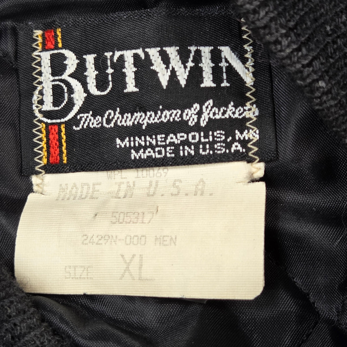 Vintage 1996 Butwin Cruisin' To The Lakes Varsity Leather Wool Jacket XL