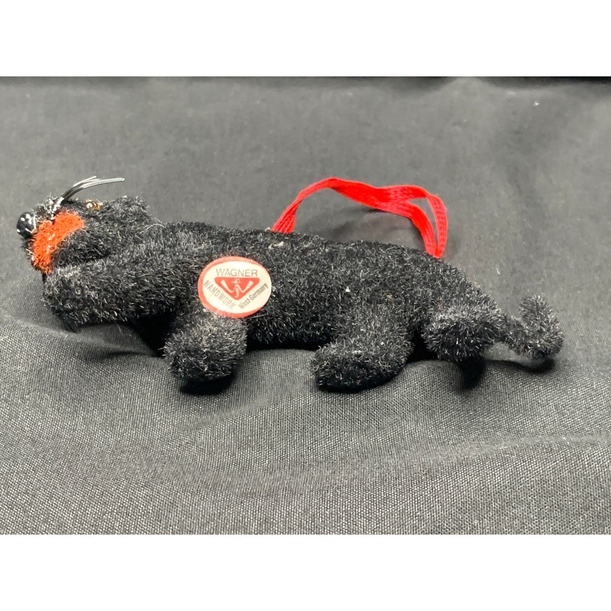 Vintage Wagner Handwork Black Panther Flocked Figurine West Germany 1966-1983