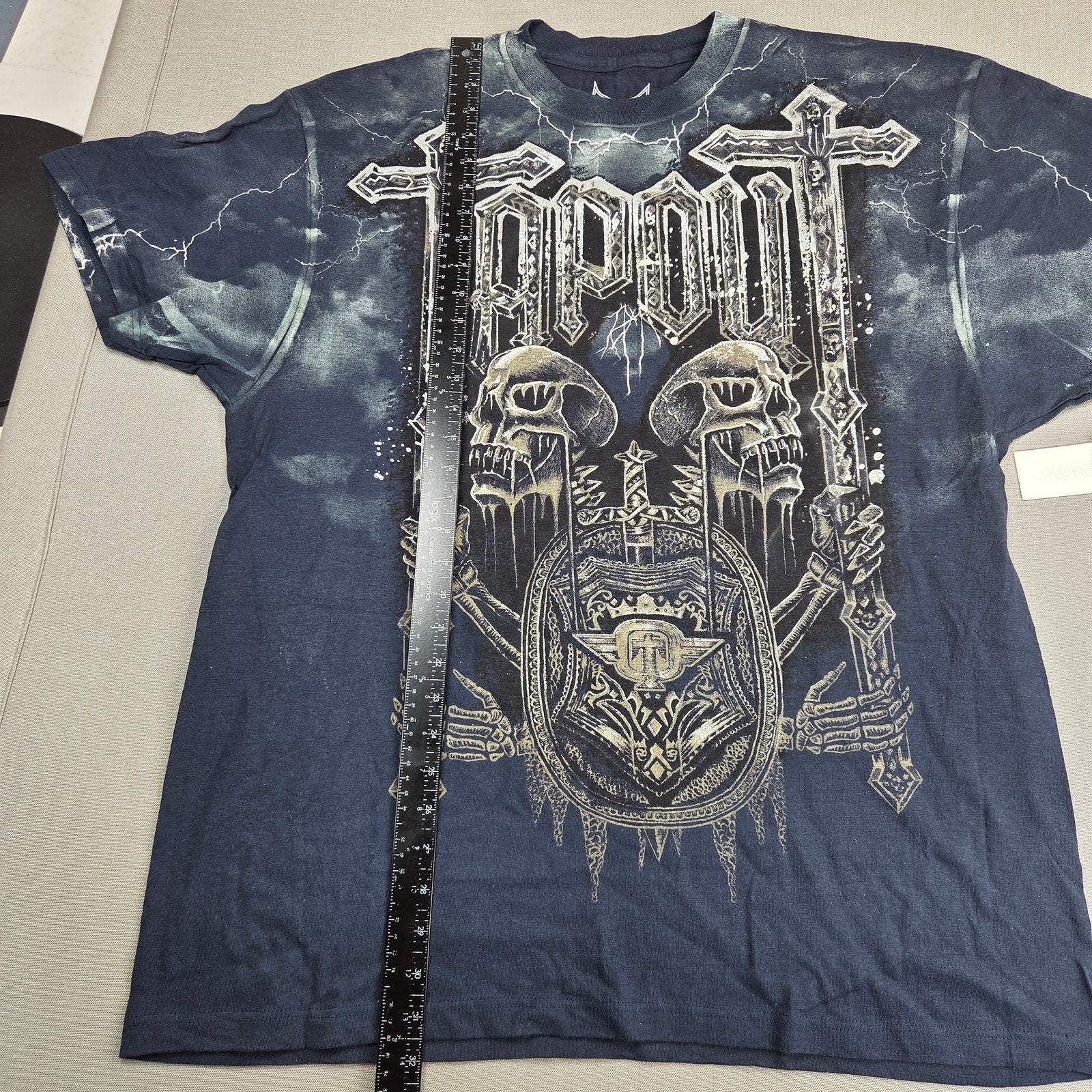Tapout Skull Cross Graphic T Shirt NWT XXL Medieval Blue UFC Cotton 2012