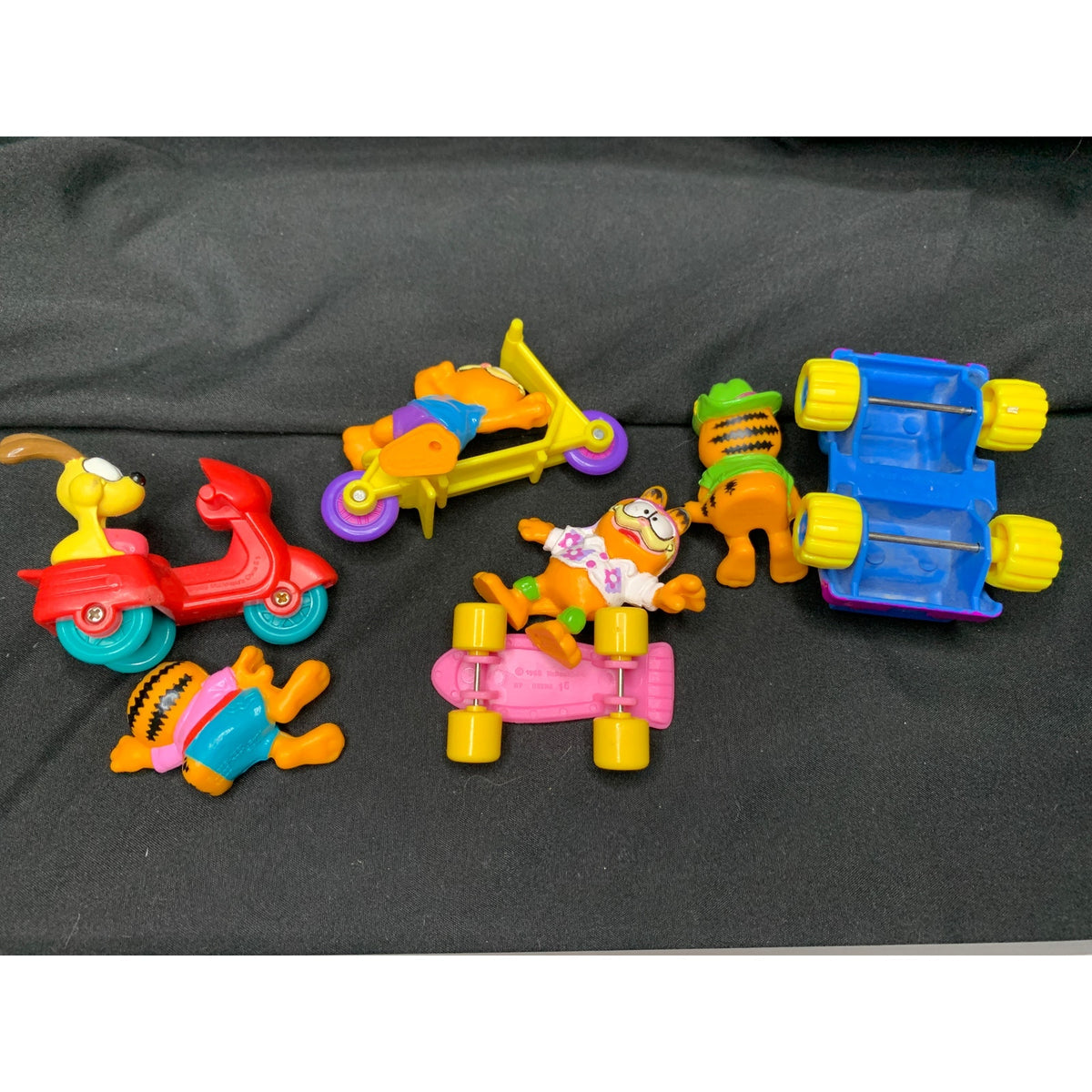 1988 McDonald's Garfield Happy Meal Toys Complete Set of 4 Vintage