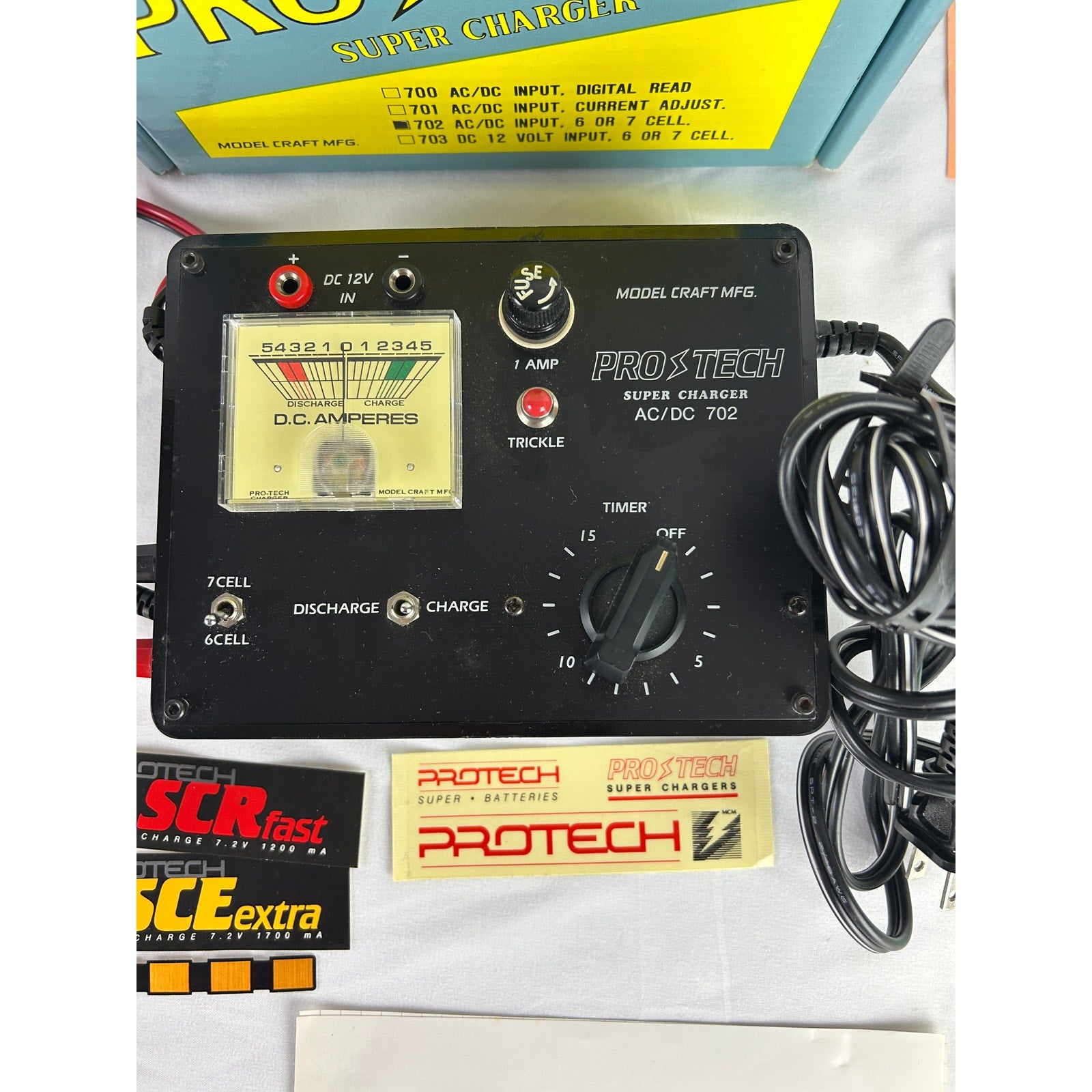 Pro Tech AC DC 702 RC Battery Charger Model Craft Vintage Tested