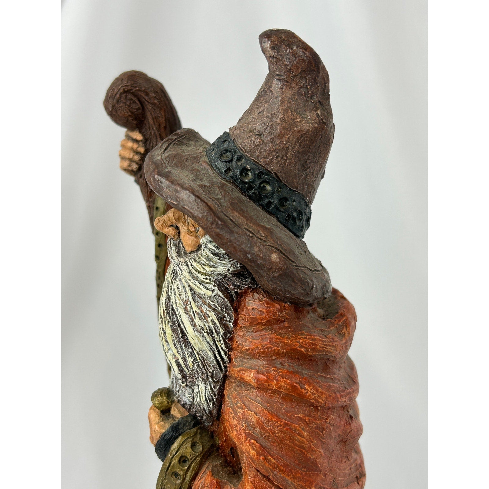 Mike Makras Gandalf Sculpture Hand Painted Wizard Figure Vintage Art 1980
