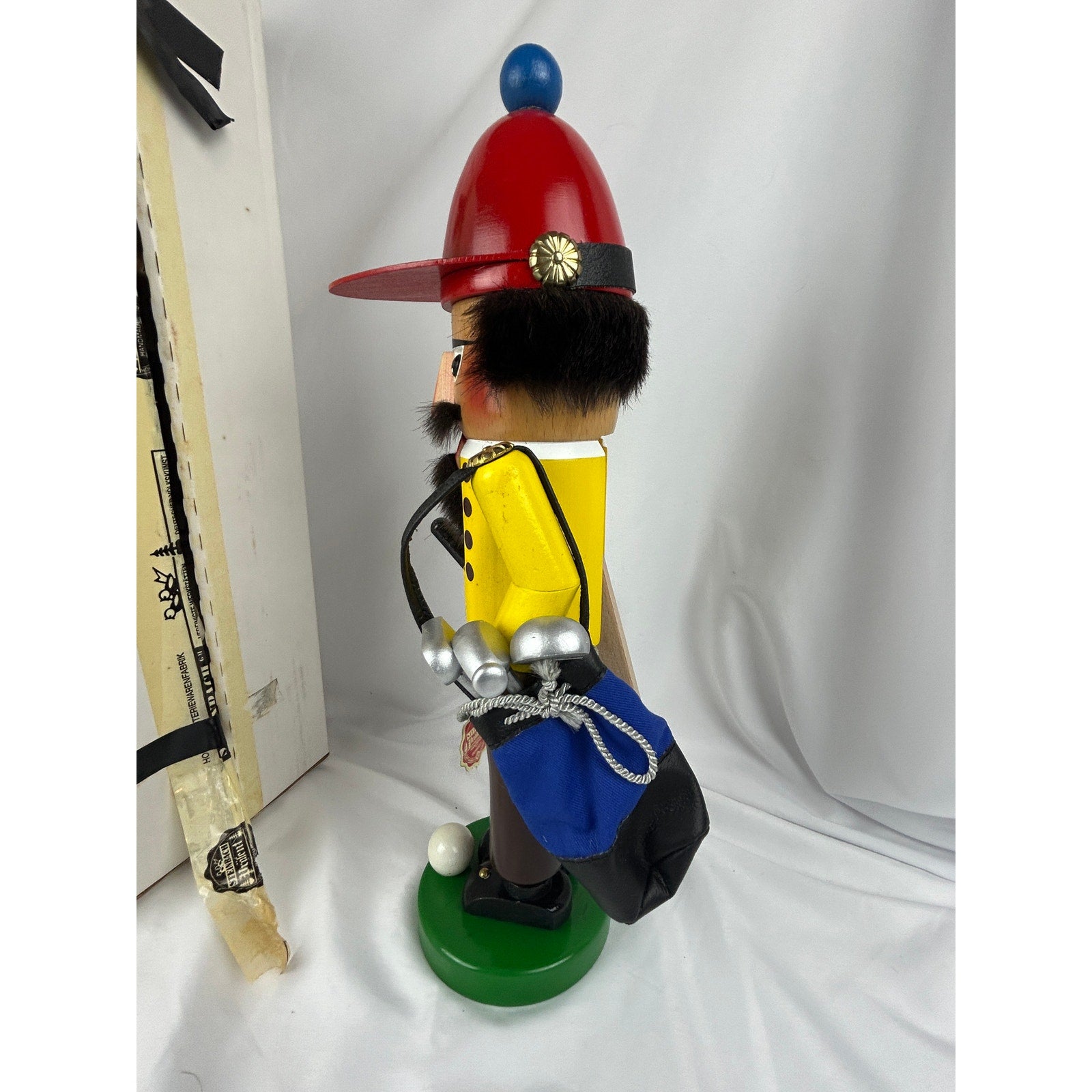 Steinbach S692 The Golfer Nutcracker Handmade Germany w/ Clubs & Box