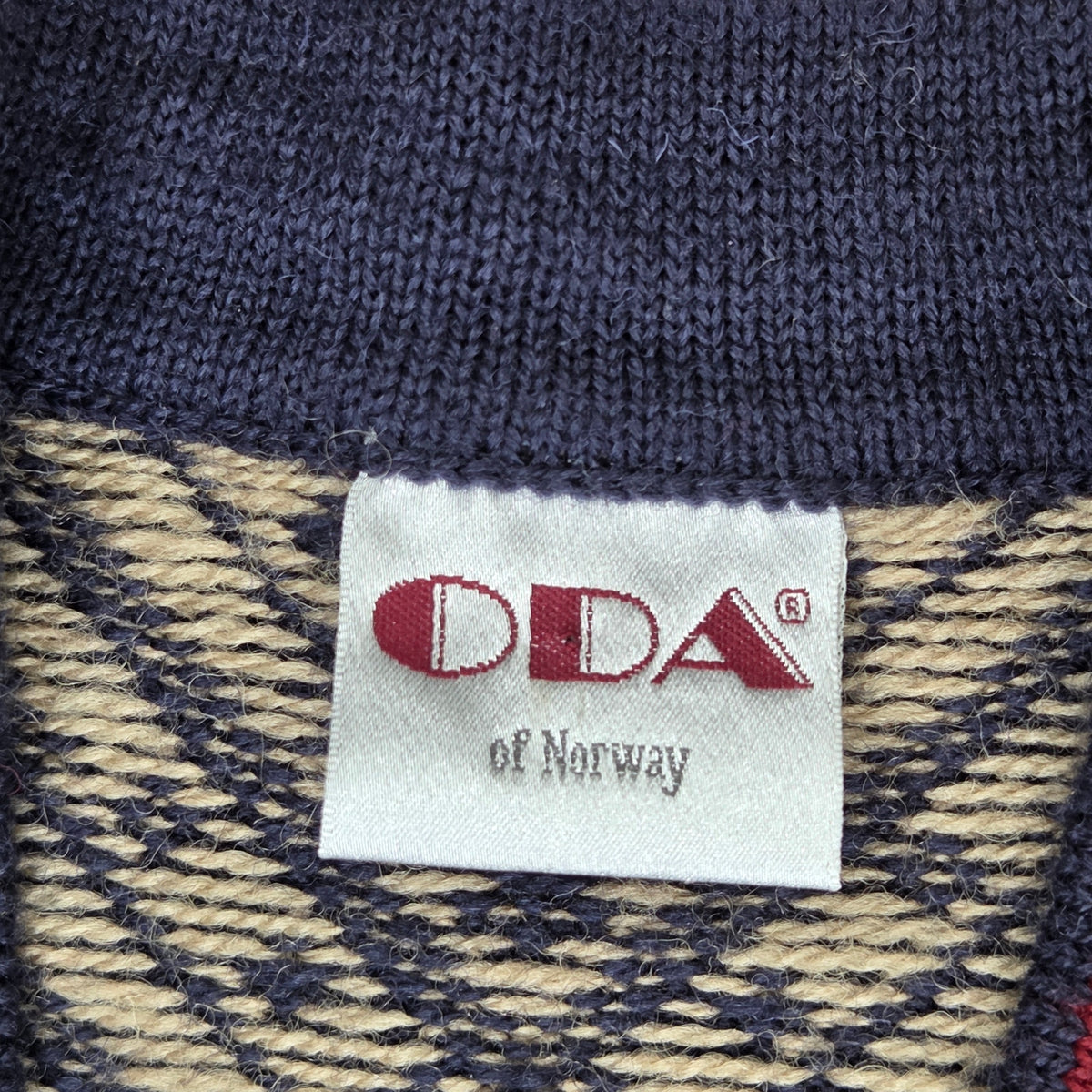 ODA of Norway Womens M Open Front Nordic Wool Cardigan Sweater Denmark Made