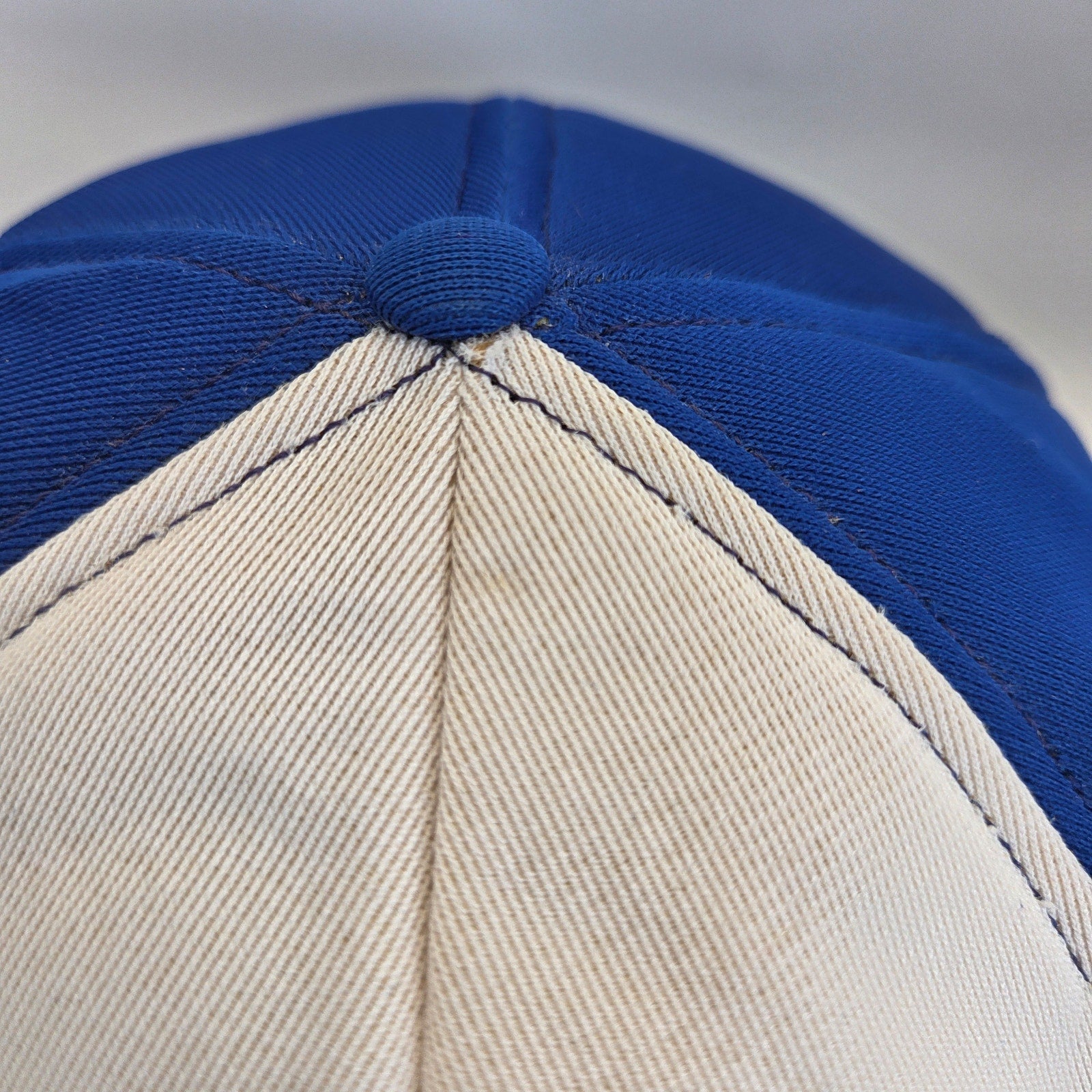 Vintage OK Hardware All Foam Snapback Hat OSFA Blue White Promotional Cap