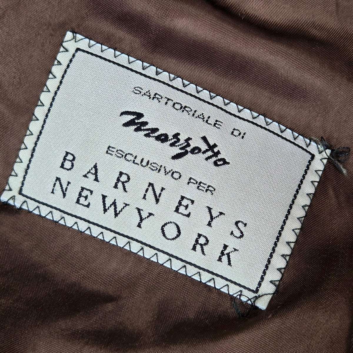 Marzotto for Barneys New York Wool Overcoat Made Italy Mens 42R Brown