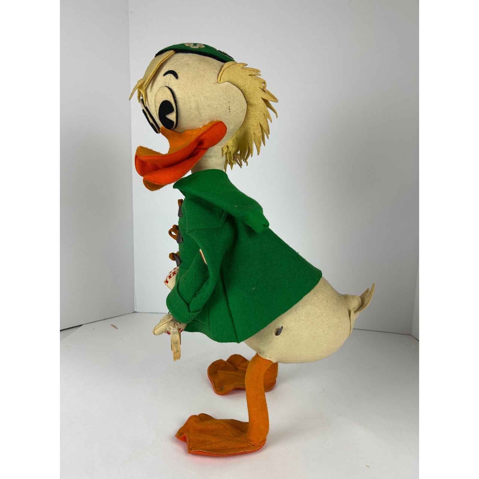 Vintage Wool Felt Donald Duck Figure Made in Italy for Saks Fifth Avenue